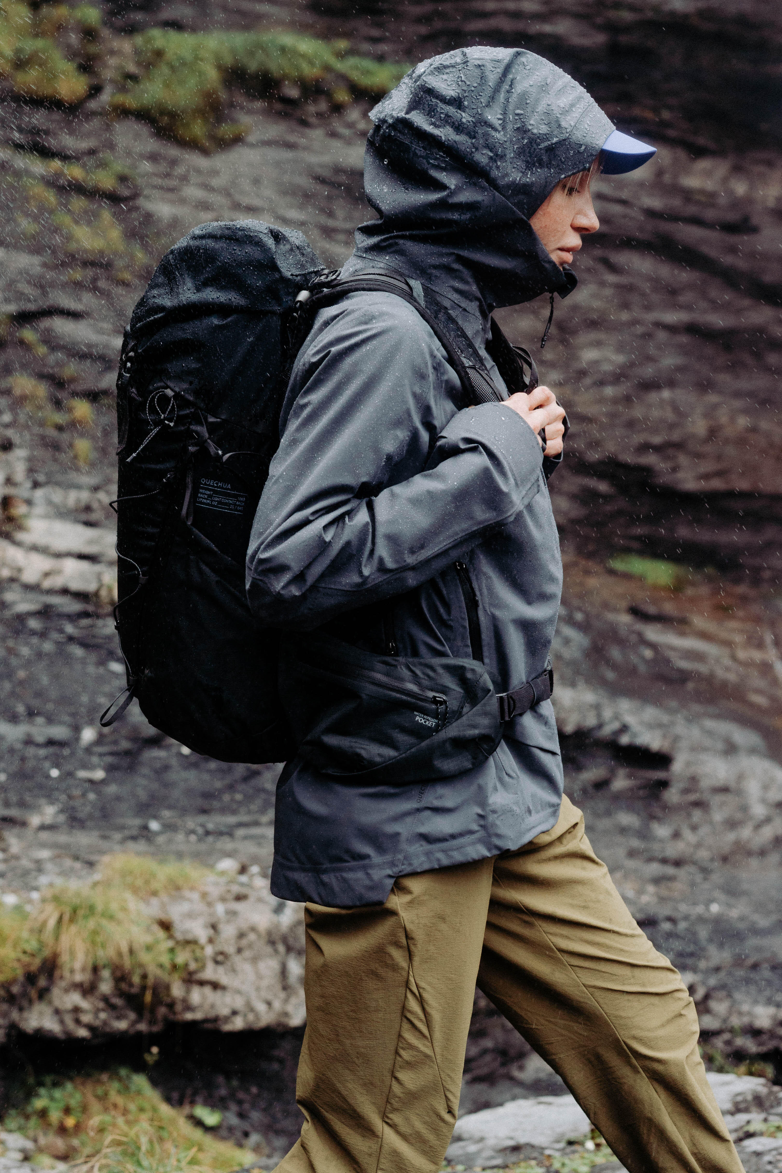 Manteau de randonnée imperméable femme, MH 900 - QUECHUA