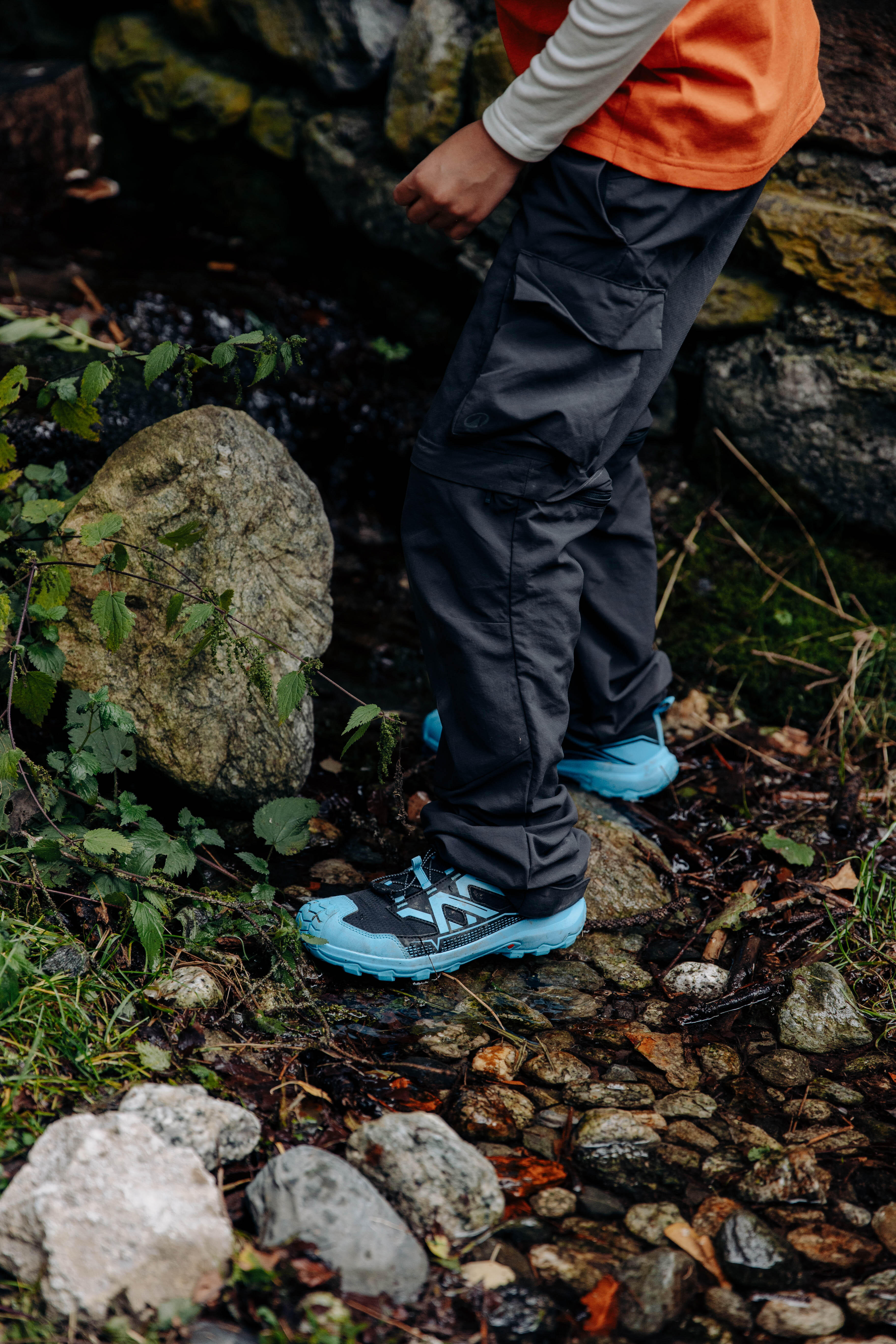 Kids’ Waterproof Hiking Boots, sizes 2.5-5, CROSSROCK LOW WTP - QUECHUA