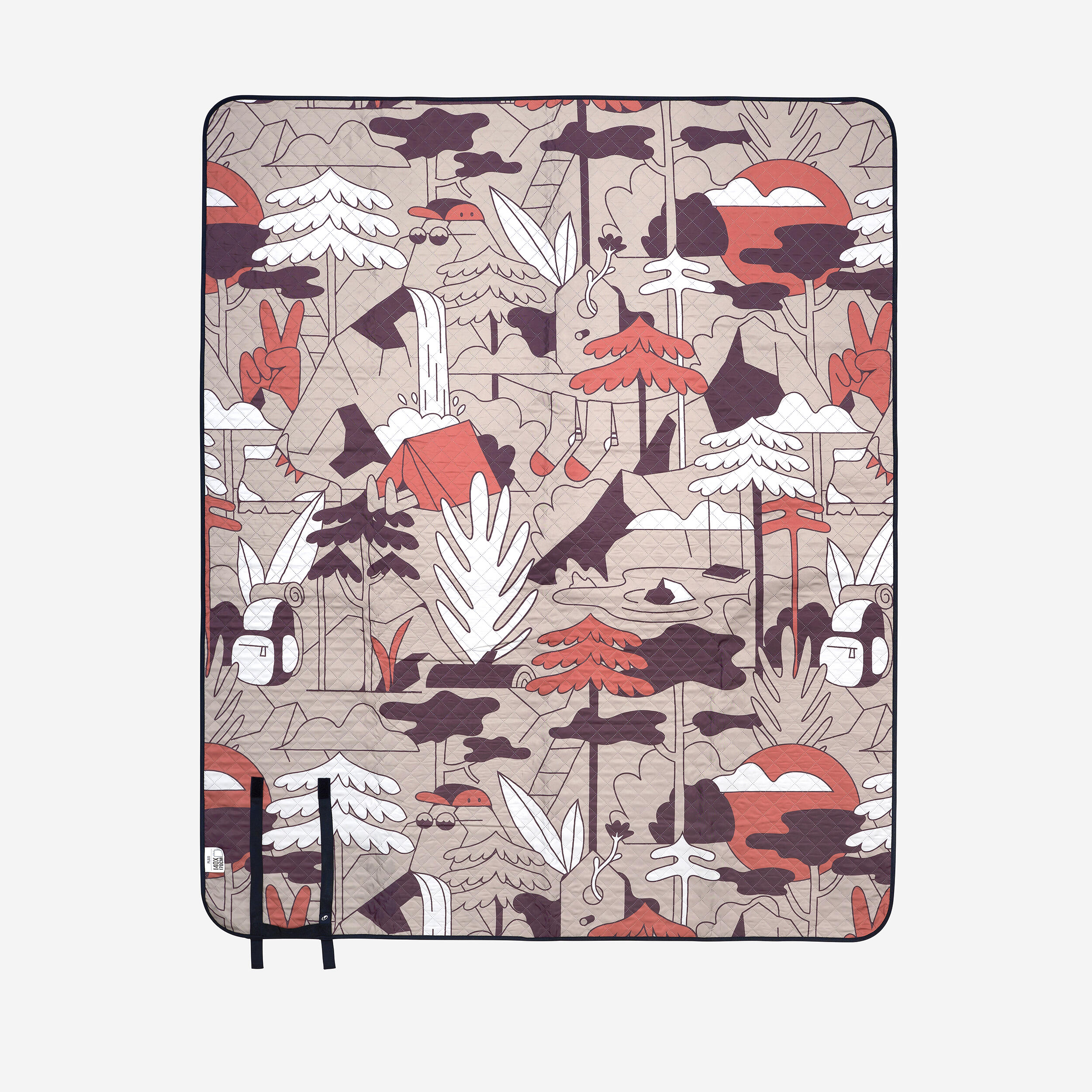 Comfort blanket for picnics and camping - 170 x 140 cm