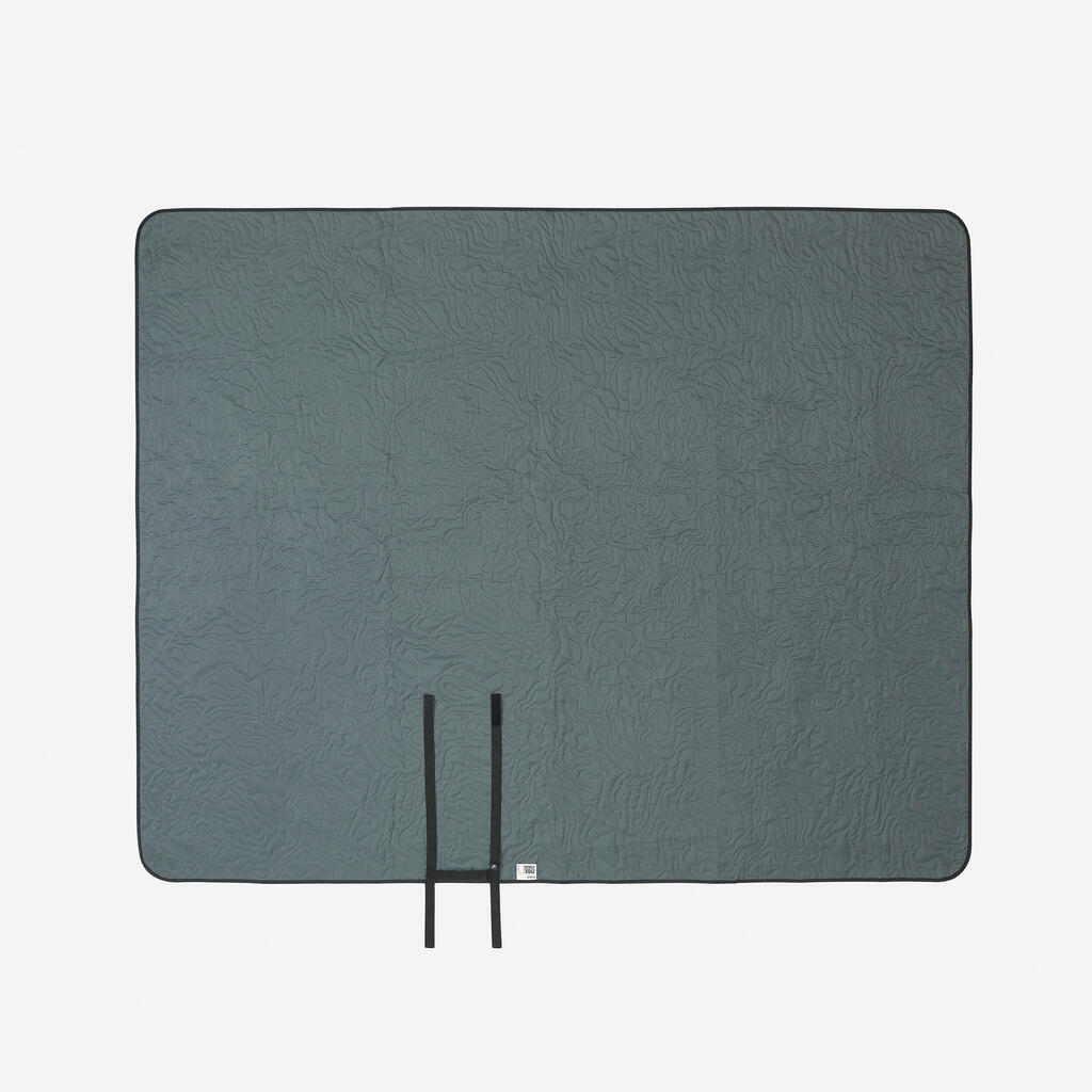 Ćebe XL za piknike i kampovanje udobno - 210 x 170 cm - sivo