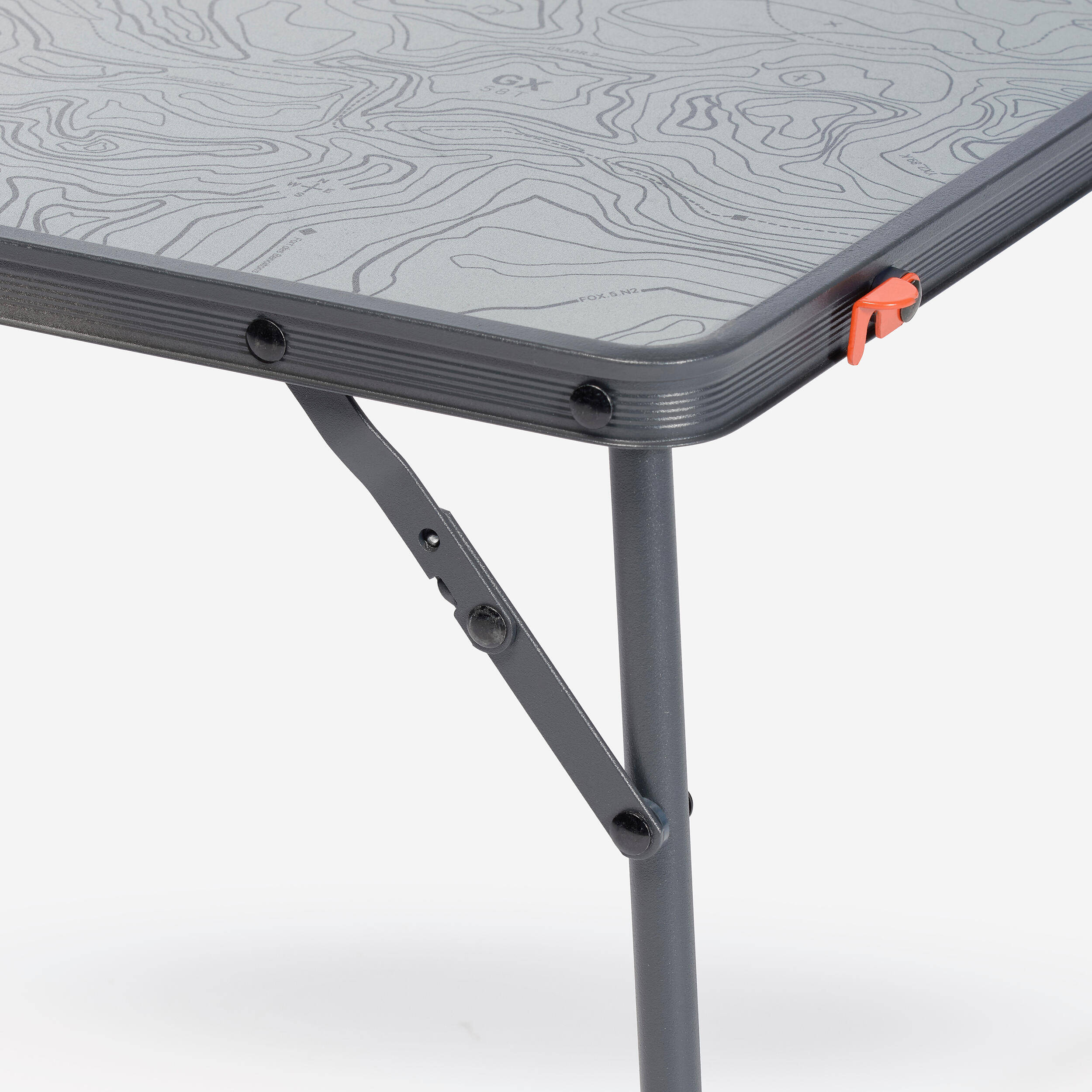 Camping Table Low Foldable Compact for 2 to 4 People - Light Grey -  5