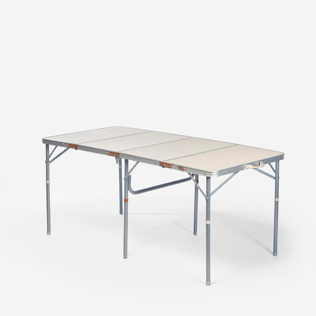 Opklapbare campingtafel 6 tot 8 personen beige