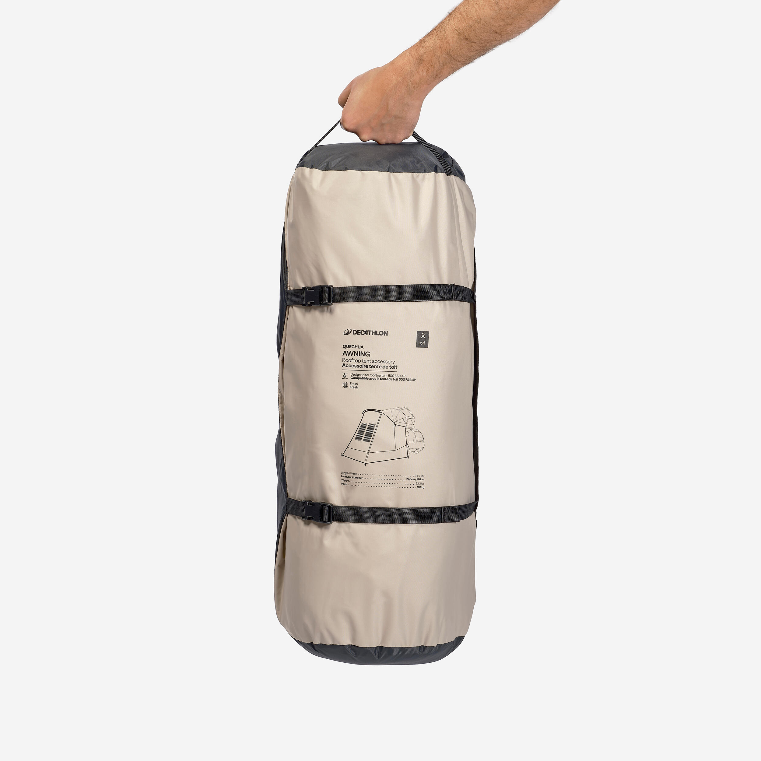 Auvent connecté pour tente de toit MH500 4 places Family 2/9