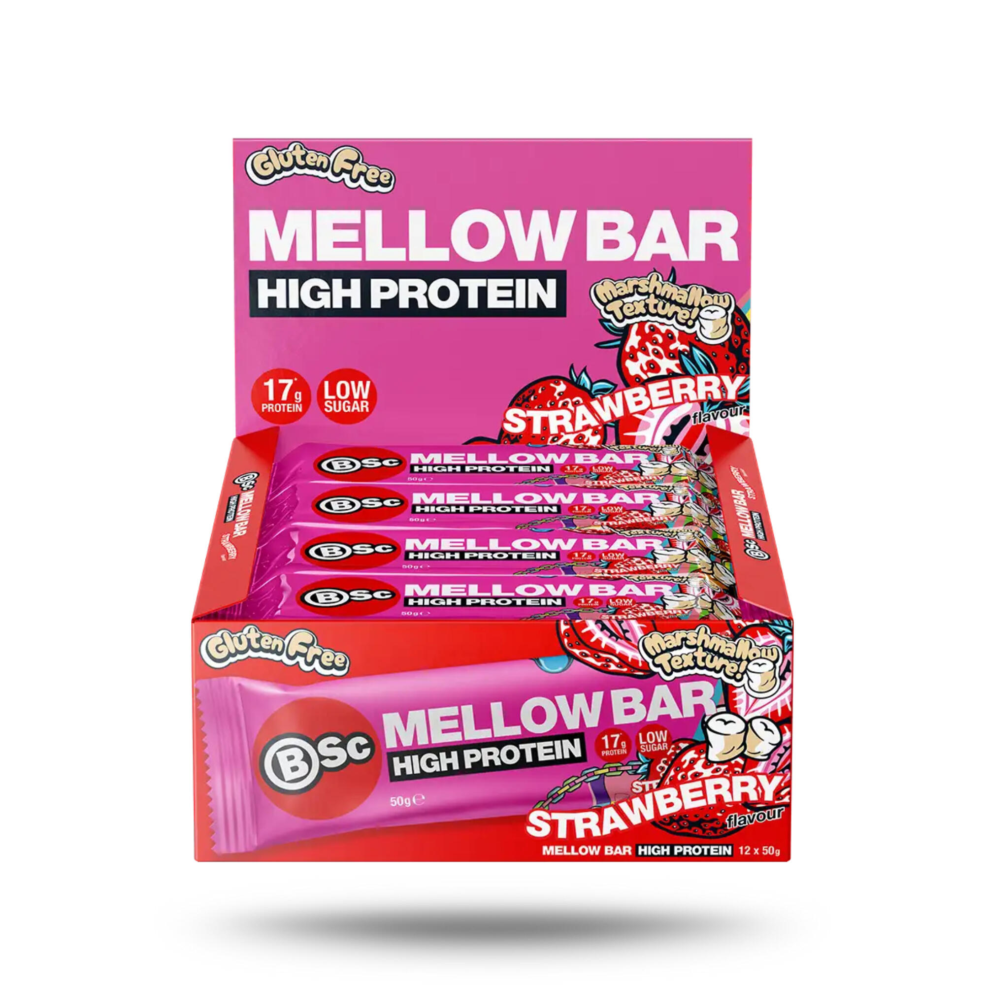 BSc High Protein Mellow Bar 50g Strawberry