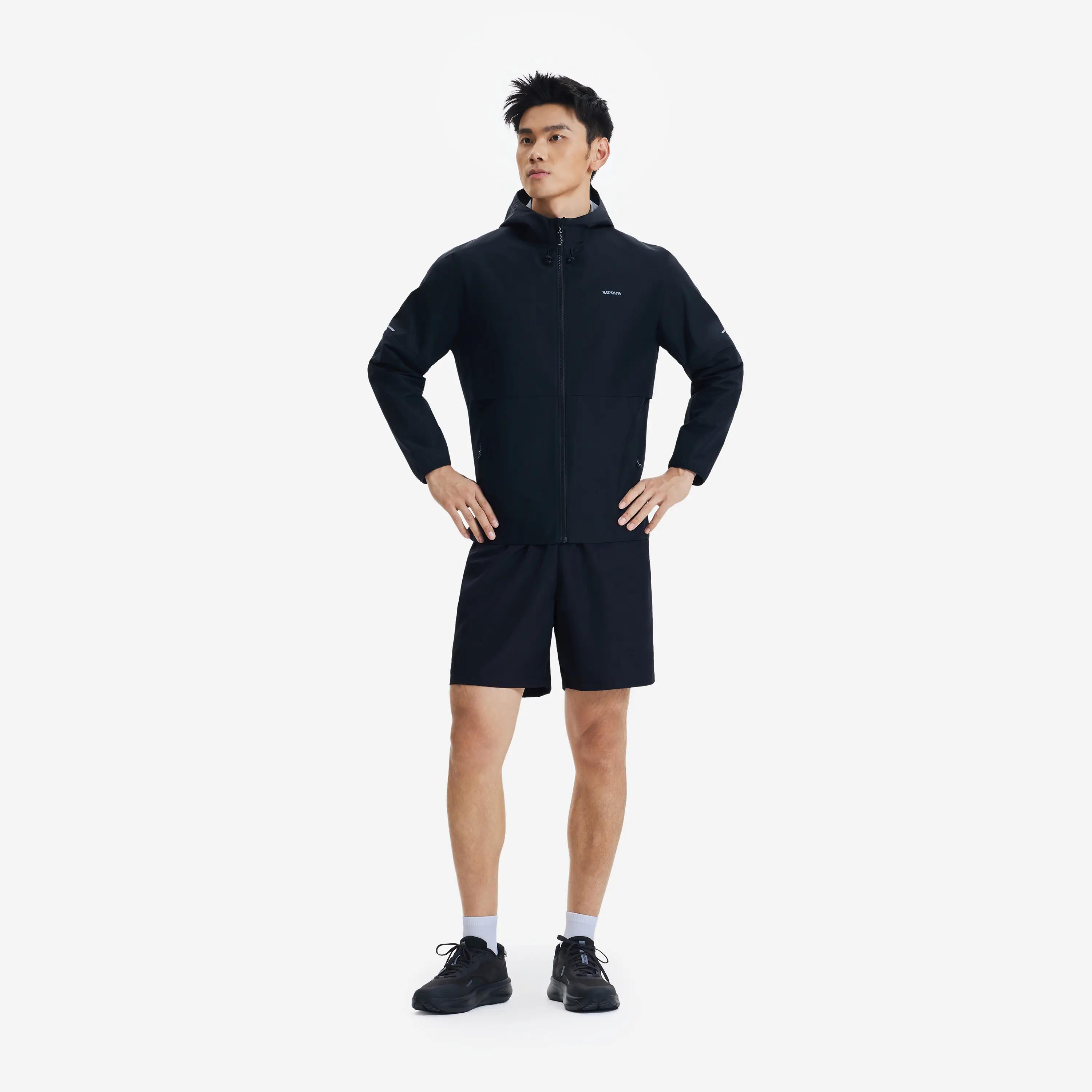Chamarra impermeable Run 100 hombre negra  3/7