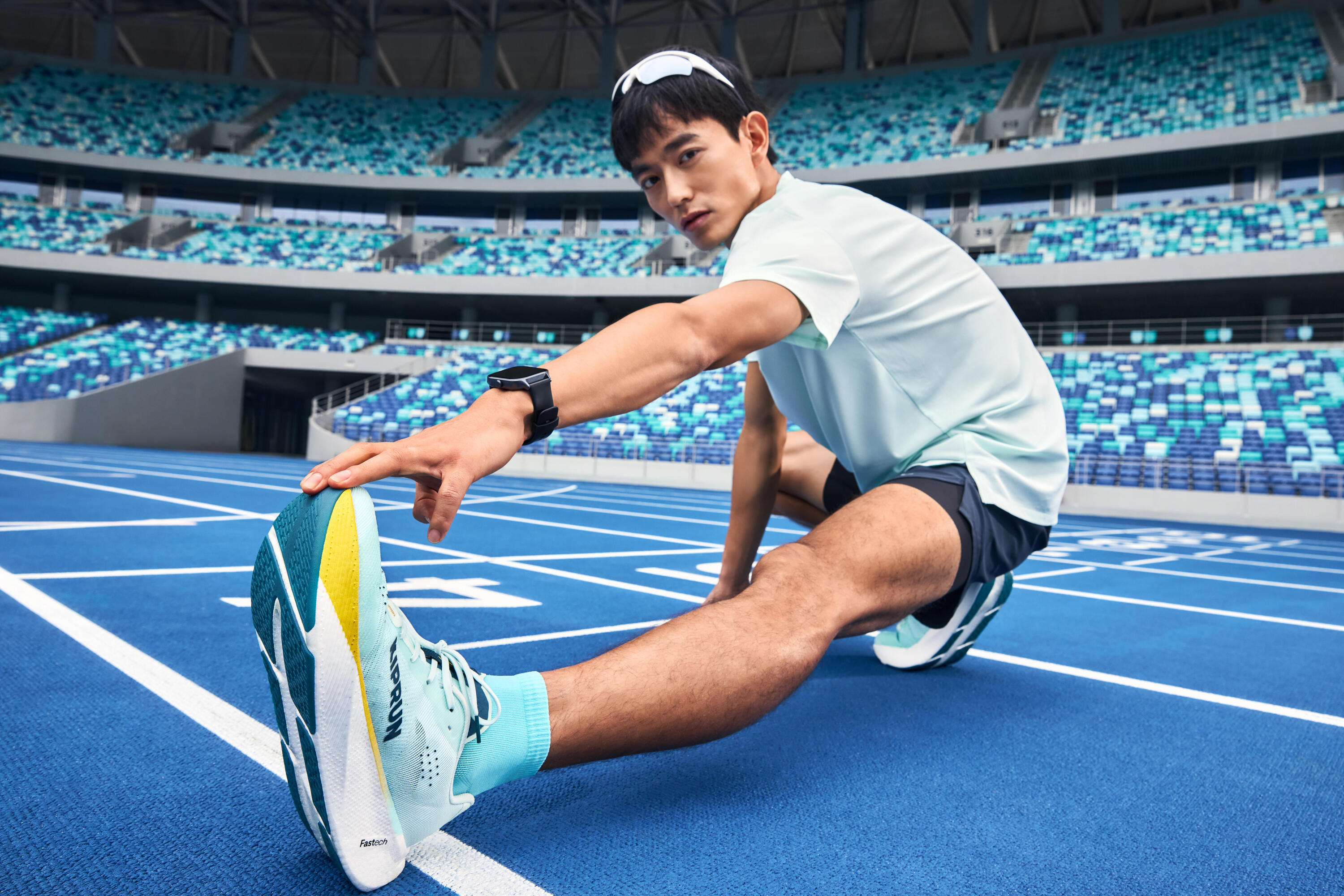 Chaussettes de course minces et courtes x2 paires, Run 500 15/20
