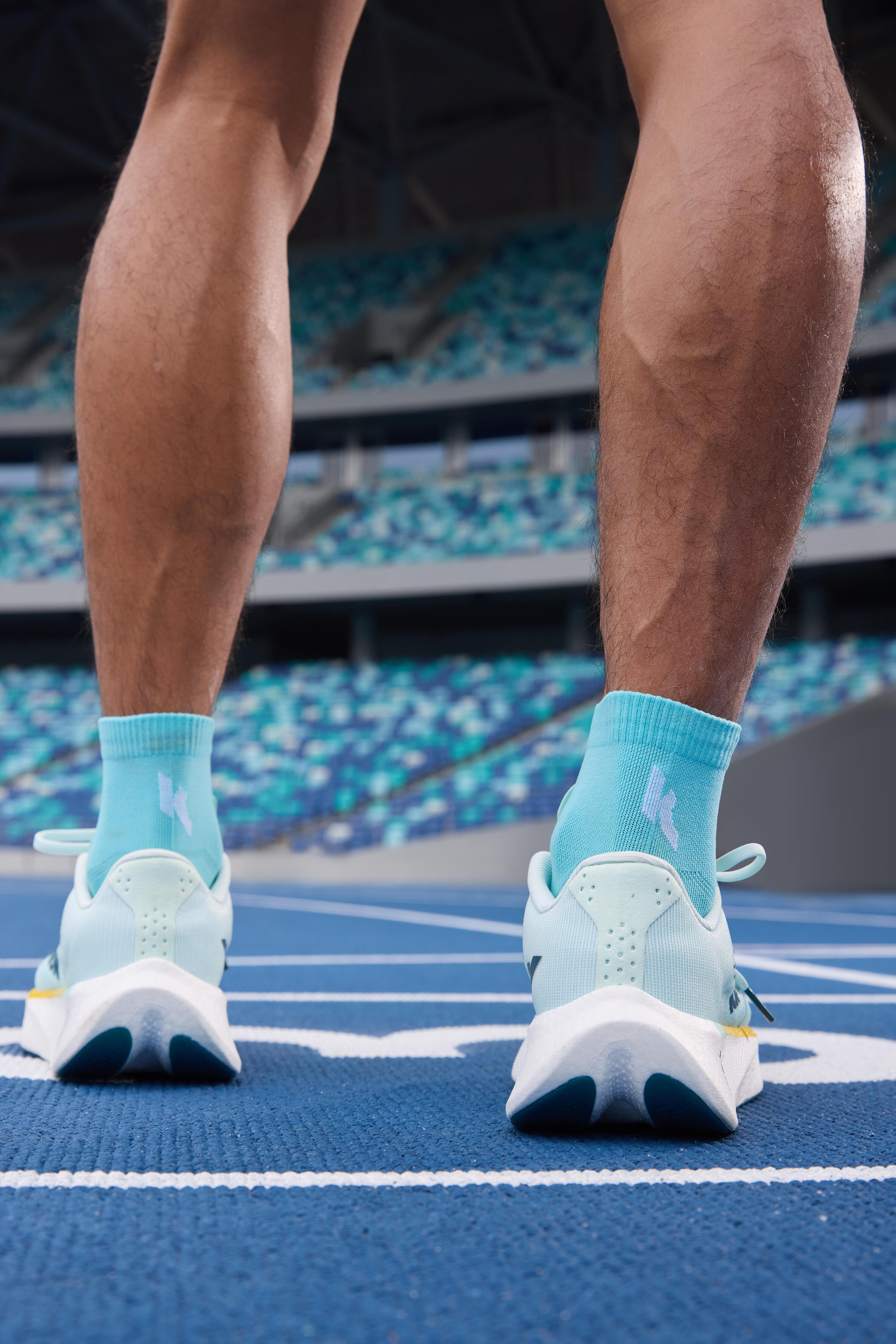 Chaussettes de course minces et courtes x2 paires, Run 500 14/20