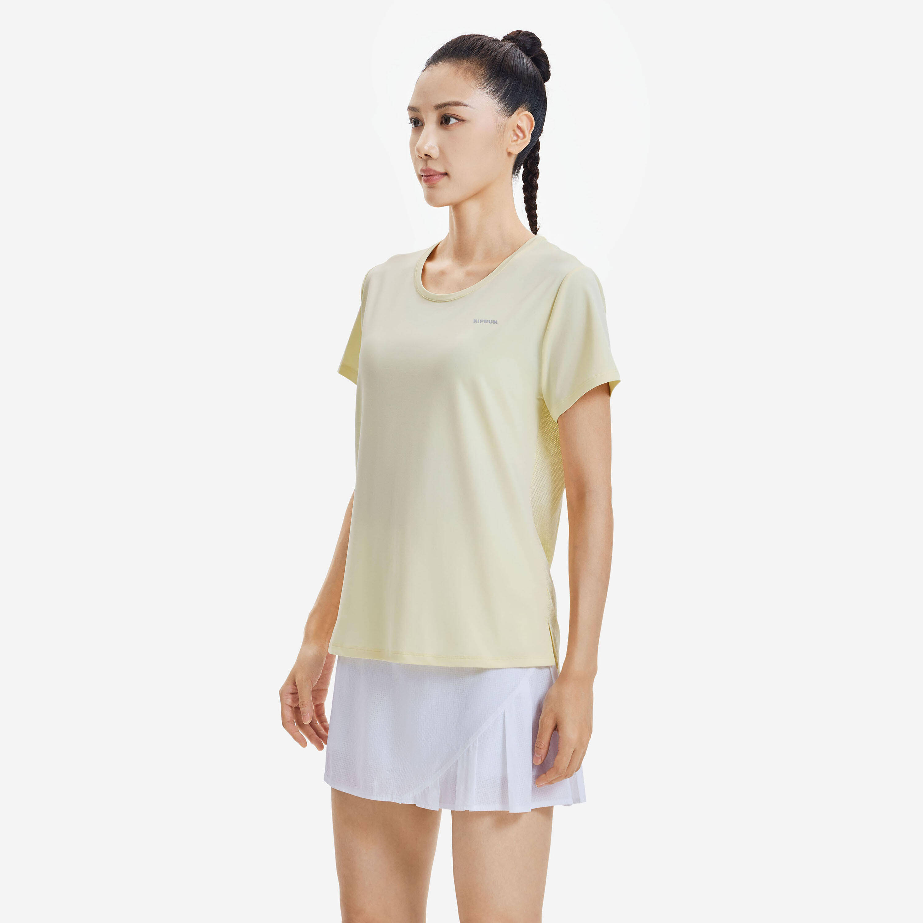 KIPRUN Run 500 Dry Women's Breathable Running T-shirt - Yellow -  2
