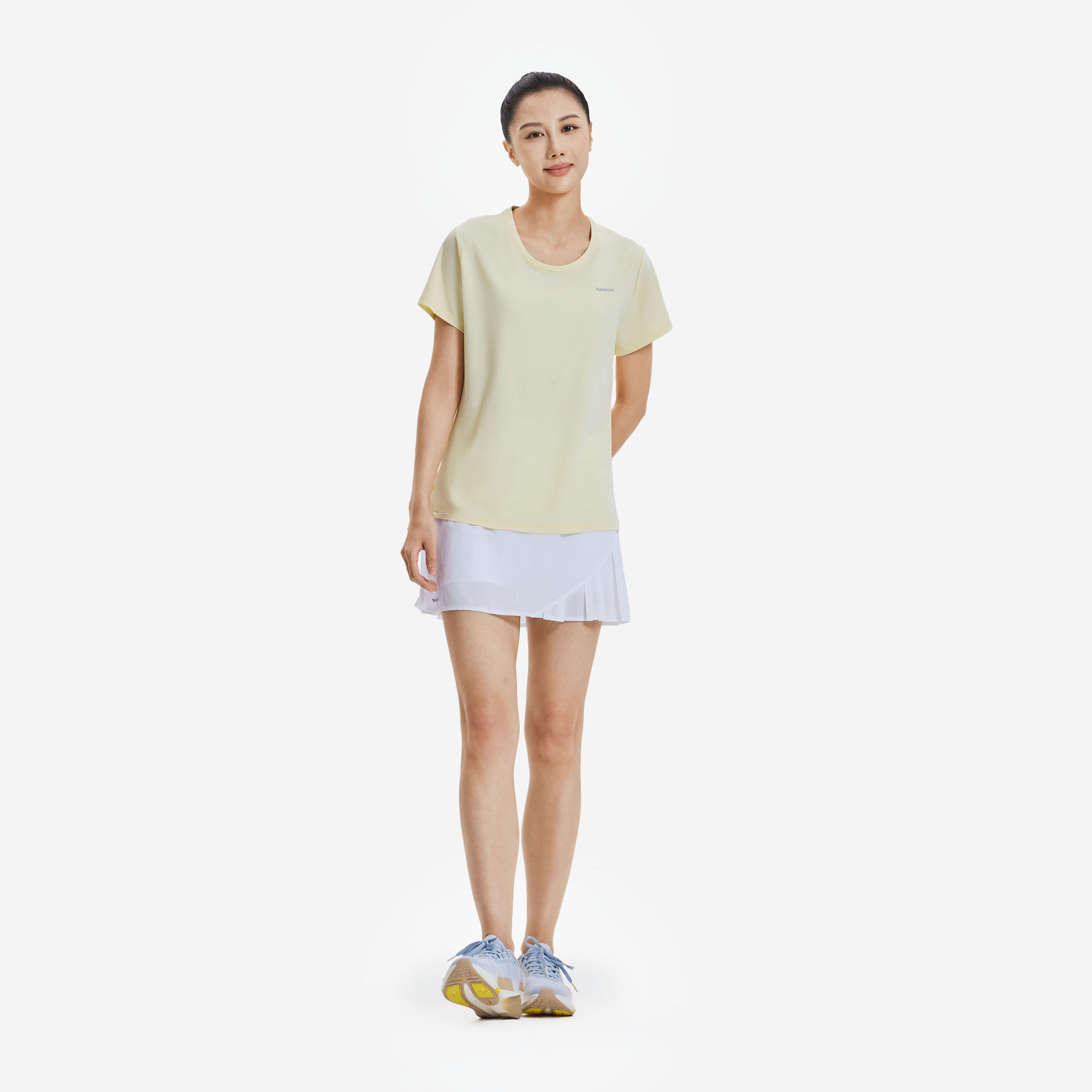 T-shirt de course respirant femme, Run 500 Dry 7/13