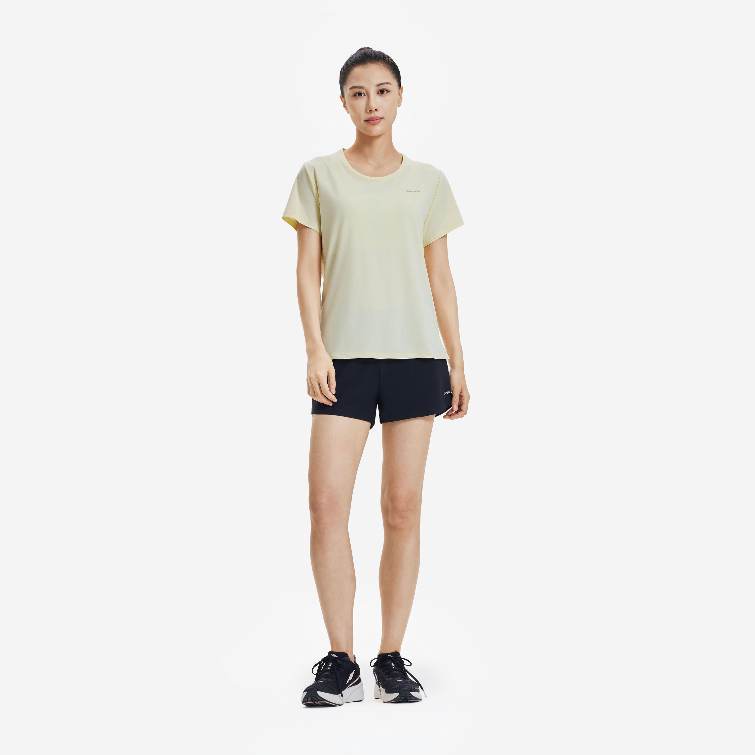 T-shirt de course respirant femme, Run 500 Dry 8/13