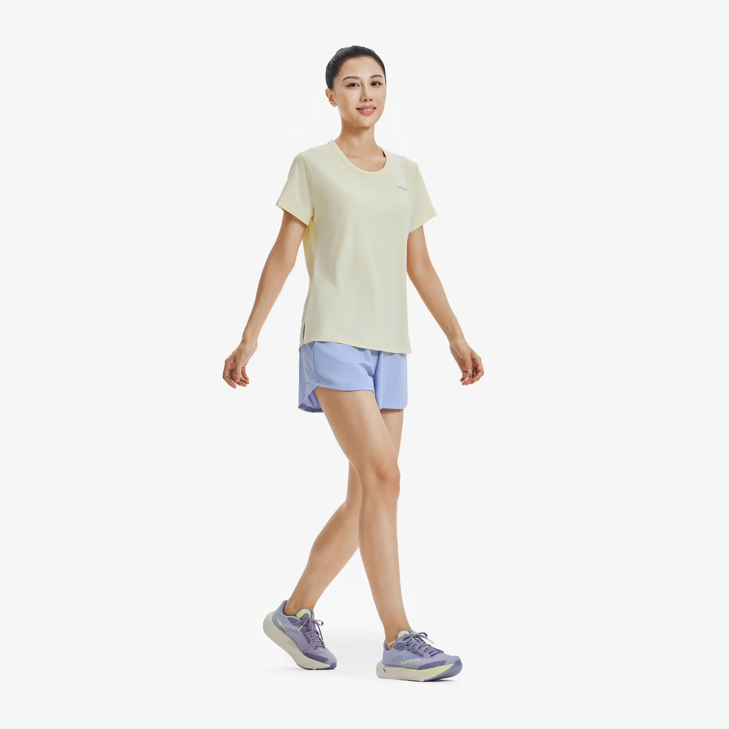 KIPRUN Run 500 Dry Women's Breathable Running T-shirt - Yellow -  3