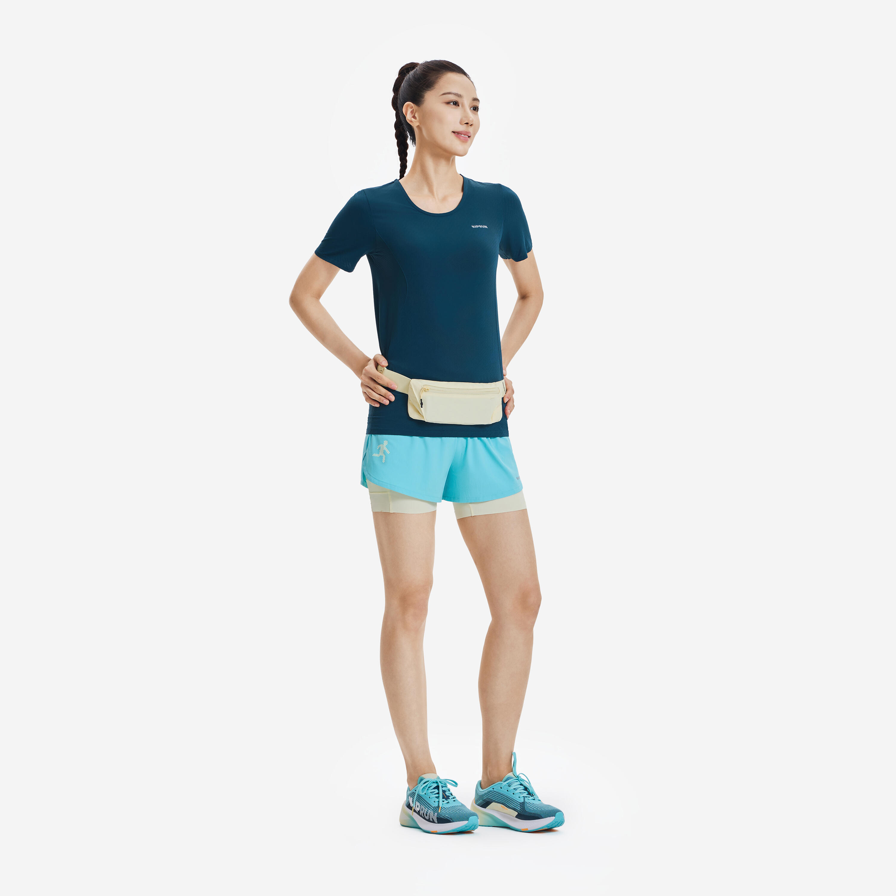 Ceinture de running smartphone Homme Femme -KIPRUN Basique 2 jaune 3/3