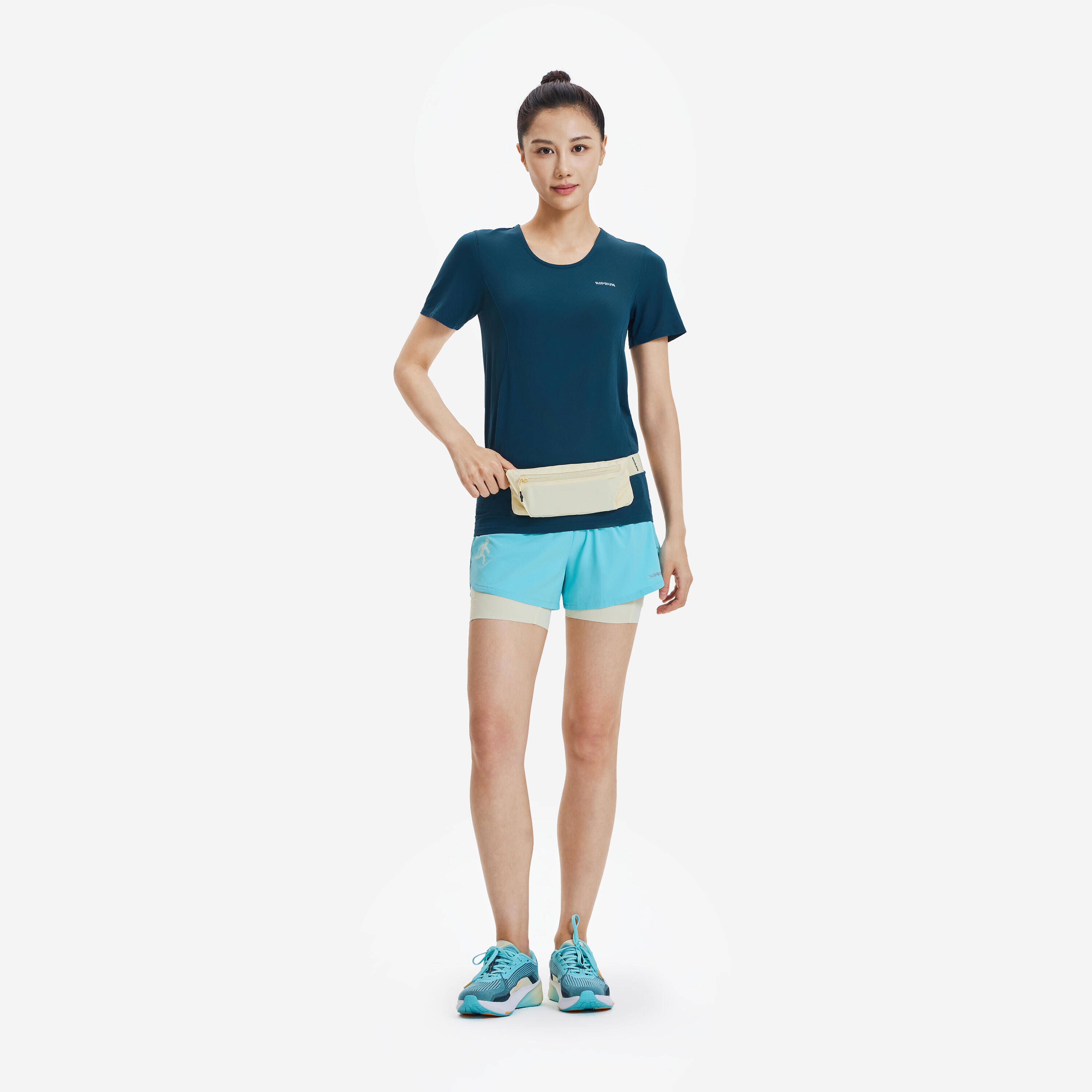 Men's and Women's Running Smartphone Belt KIPRUN Basic 2 - yellow -  3
