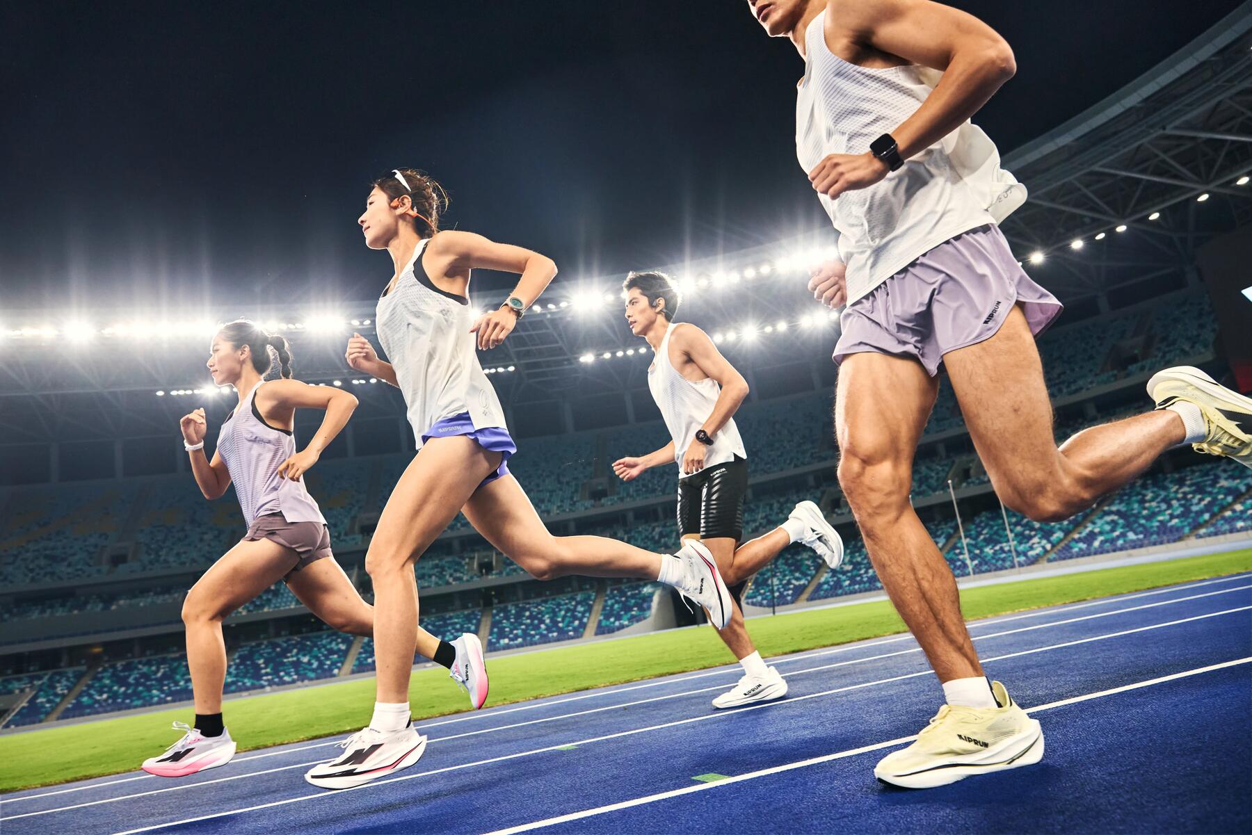 Groupe de coureur en pleine epreuve