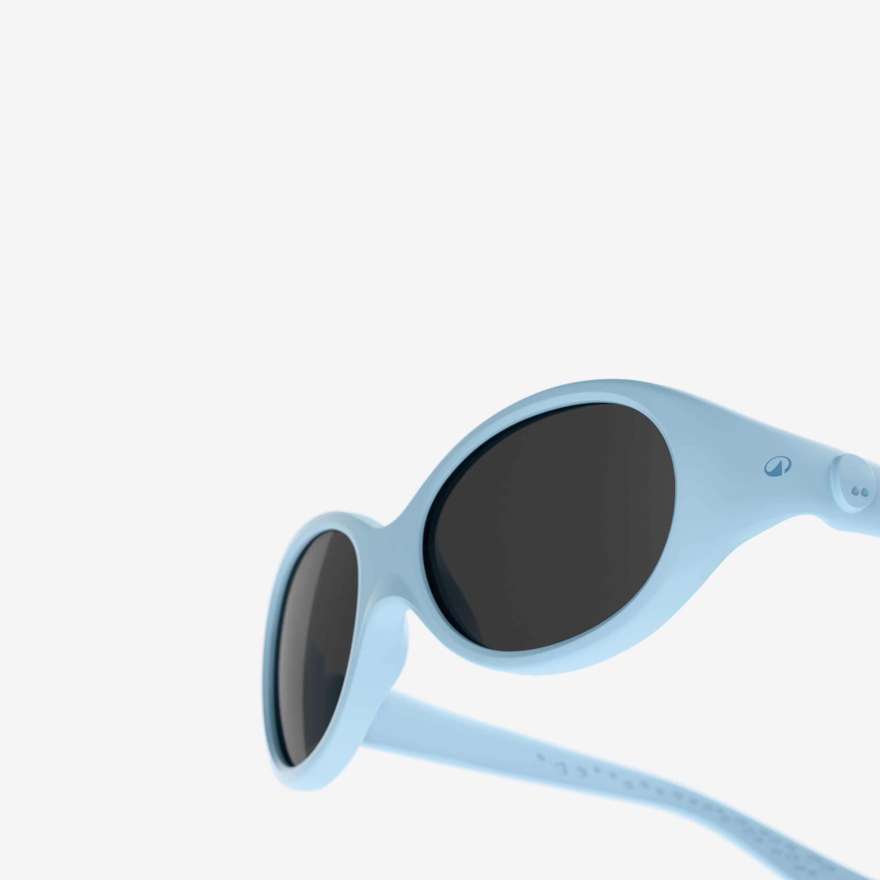 Gafas de sol Bebés anti-rotura categoría 4 MH B100 azul 7/10