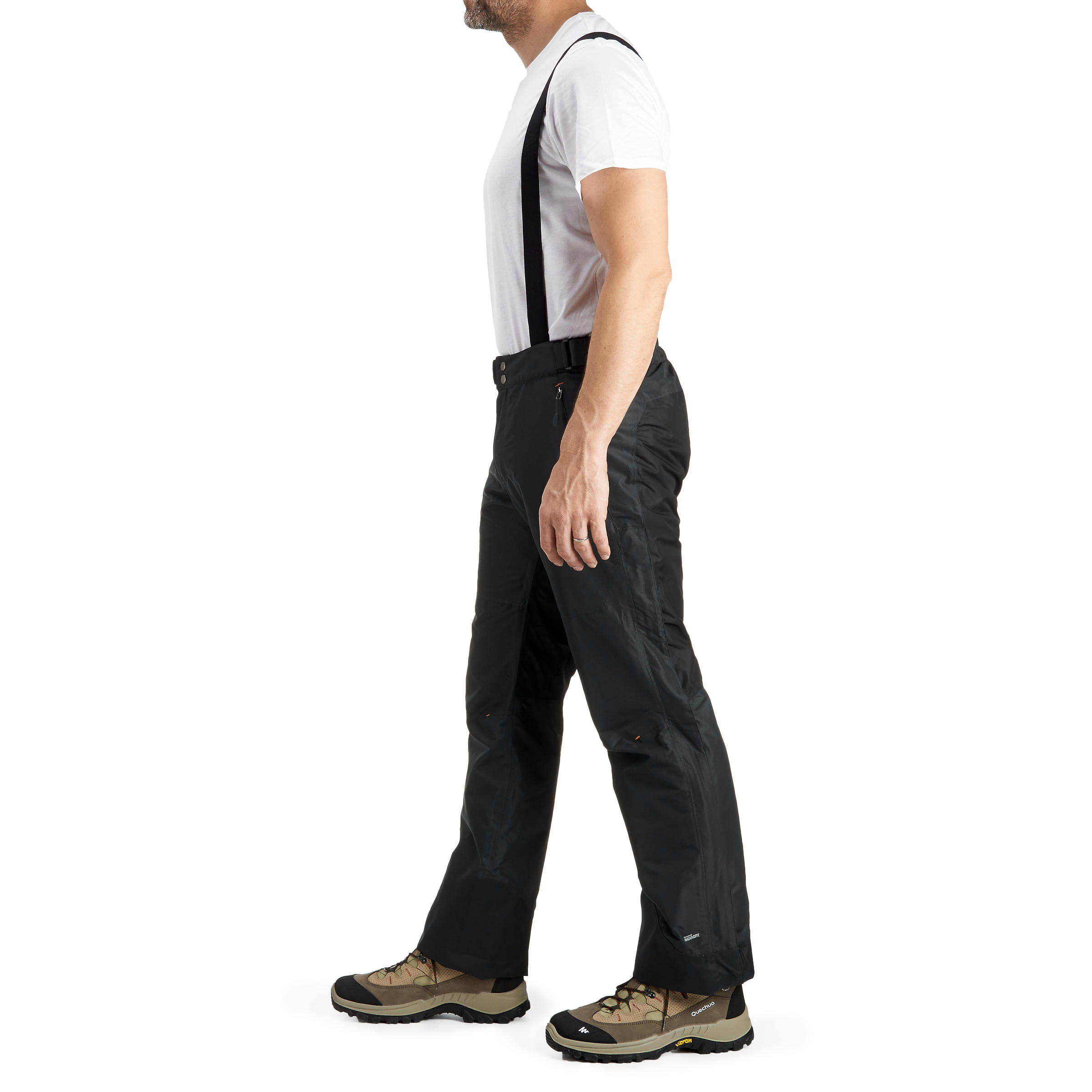 MH500 Men's Waterproof Mountain Hiking Rain Over-Trousers - Black 3/21