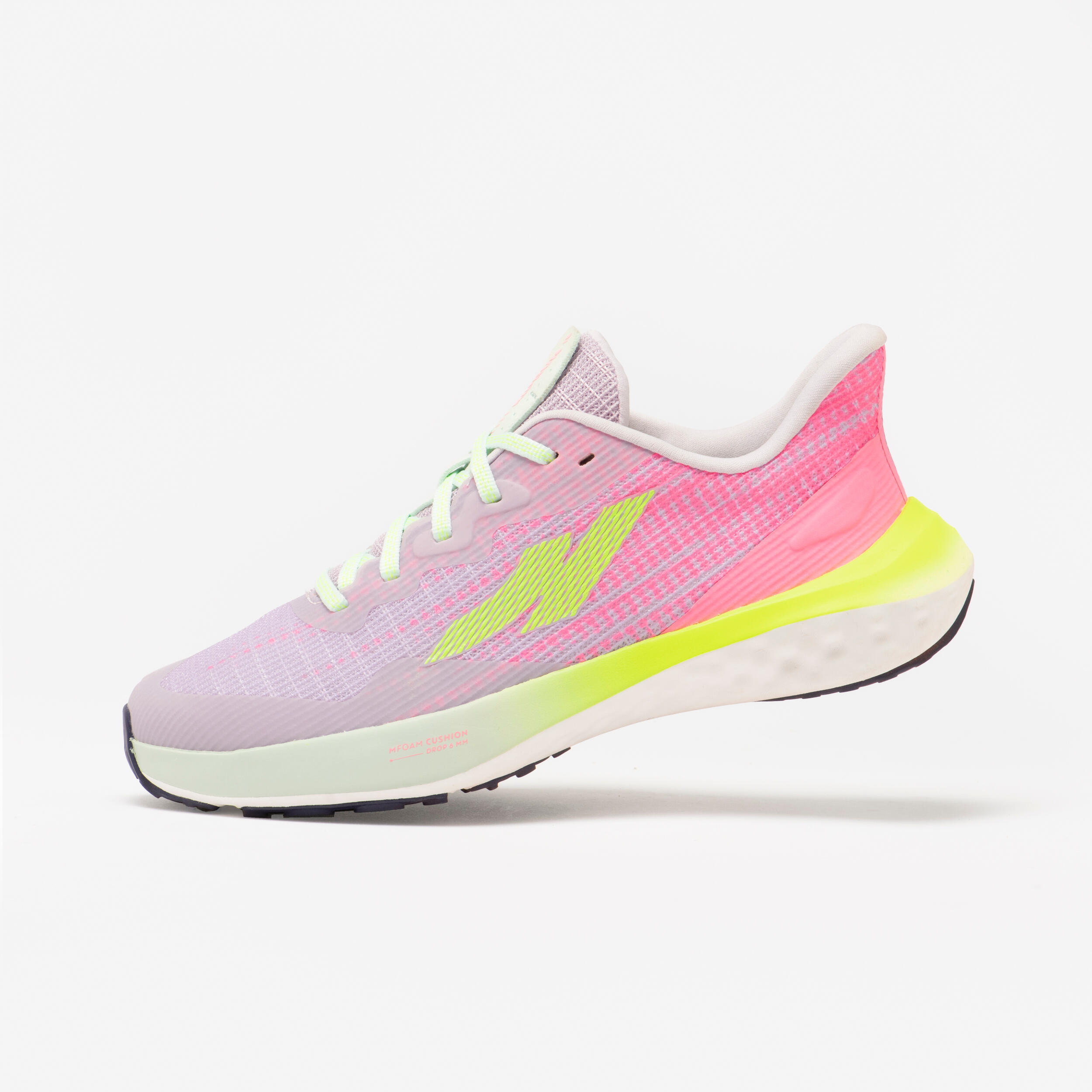 Scarpe running bambino K 500 FAST rosa-lilla 11/30