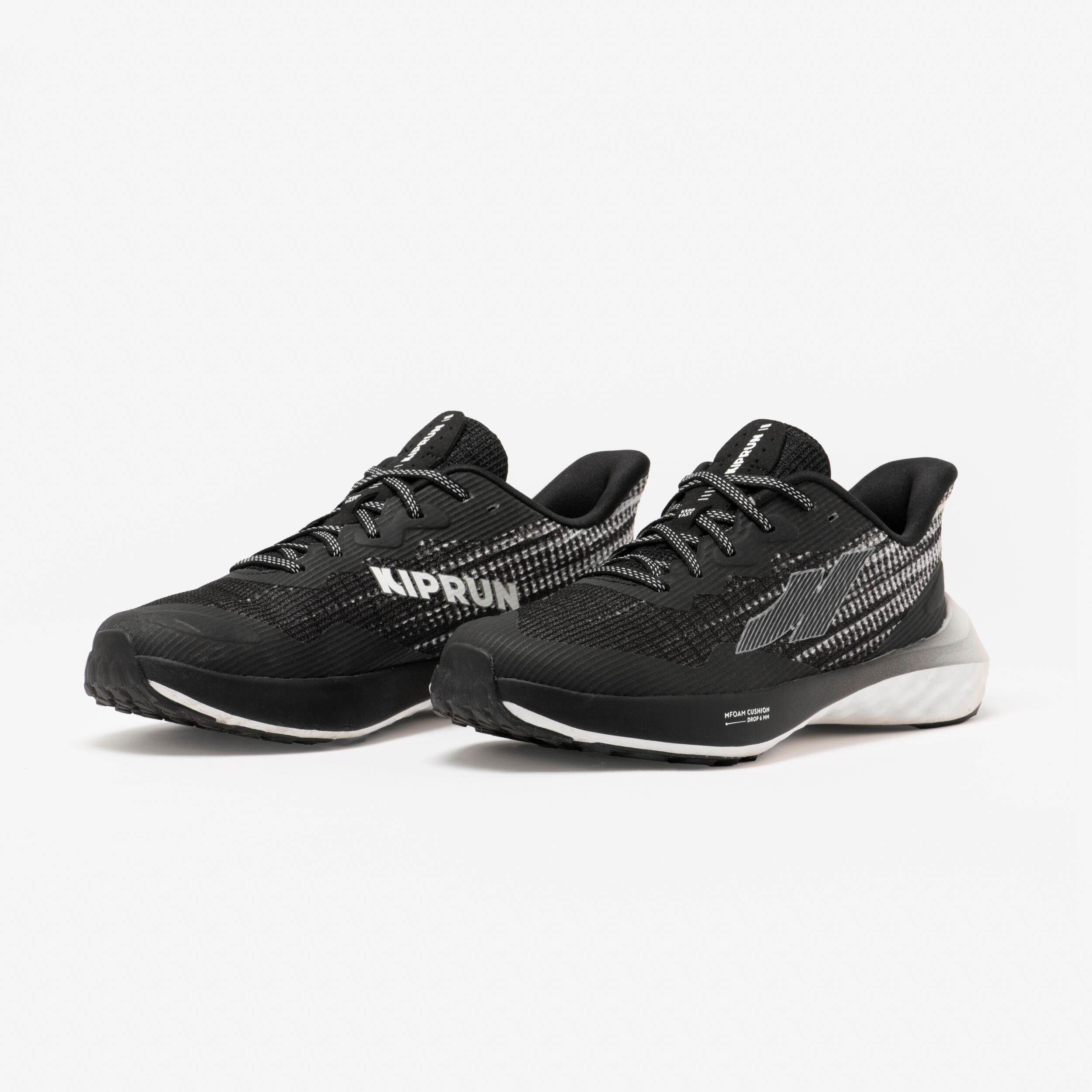 Scarpe running bambino K 500 FAST nero-bianco 14/36