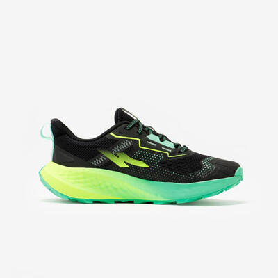 Scarpe trail e cross country bambino K 500 GRIP nero-verde