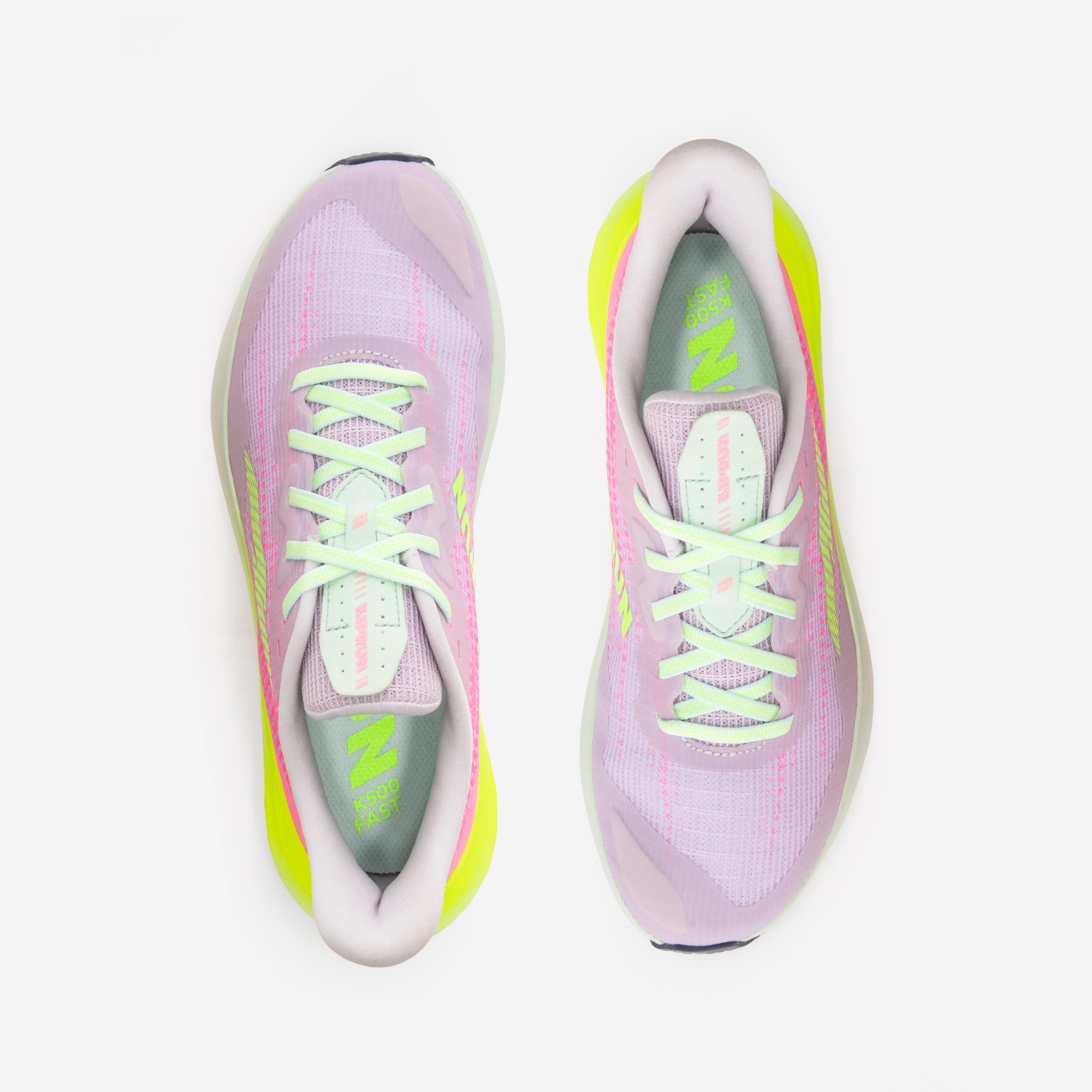 Scarpe running bambino K 500 FAST rosa-lilla 20/30