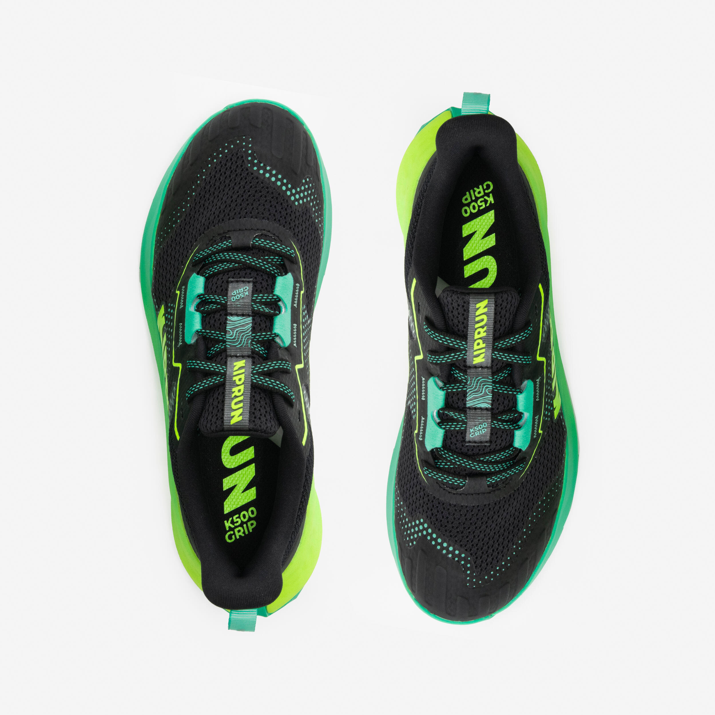 Trail- en veldloopschoenen voor kinderen K500 GRIP zwart 6/11