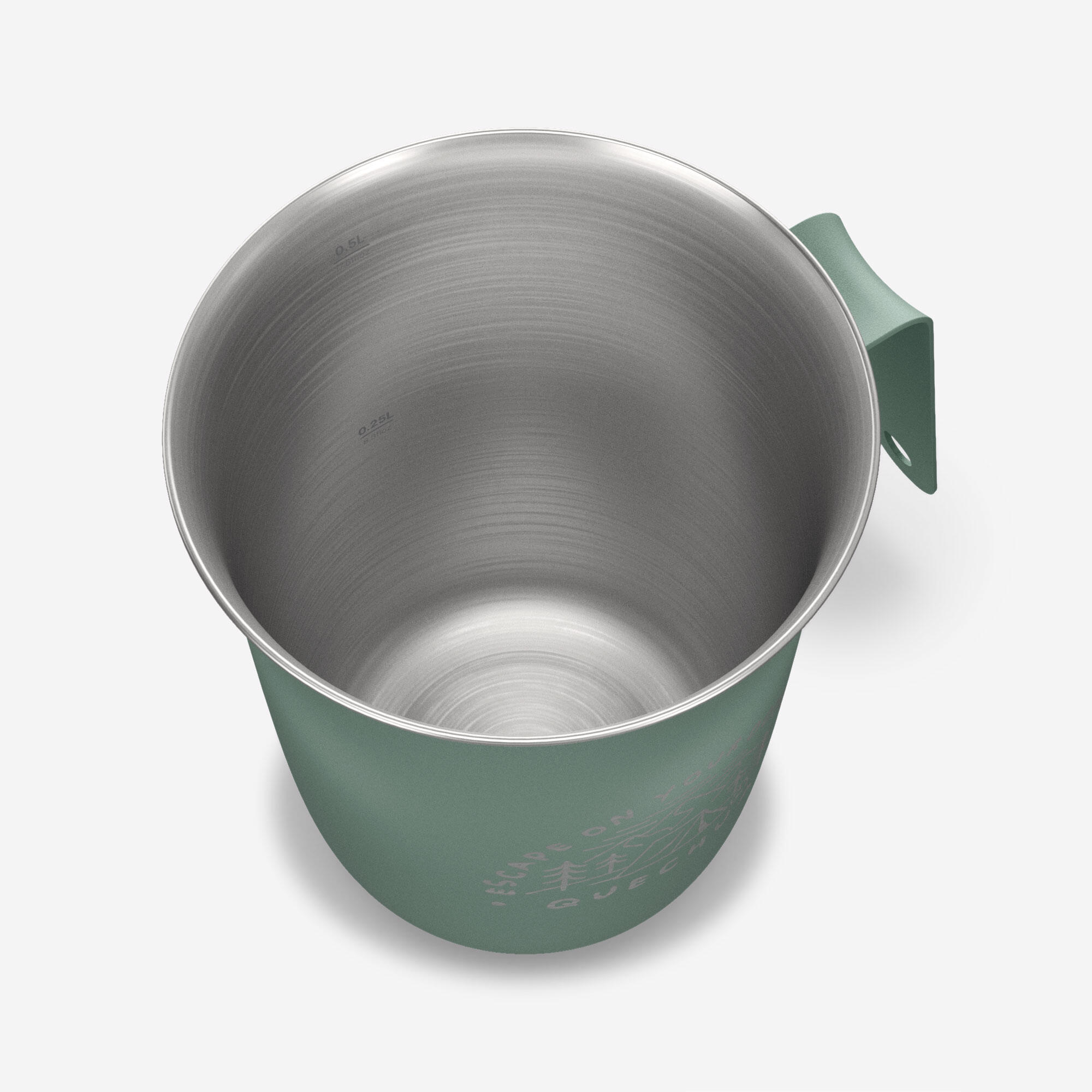 Tasse de camping en inox 0,5 L - QUECHUA