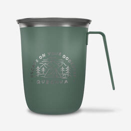 Tasse de camping 0,5L en acier inoxydable vert