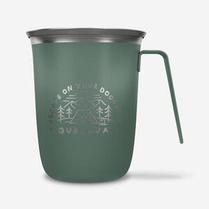 Taza de camping de 0,5 L de acero inoxidable verde