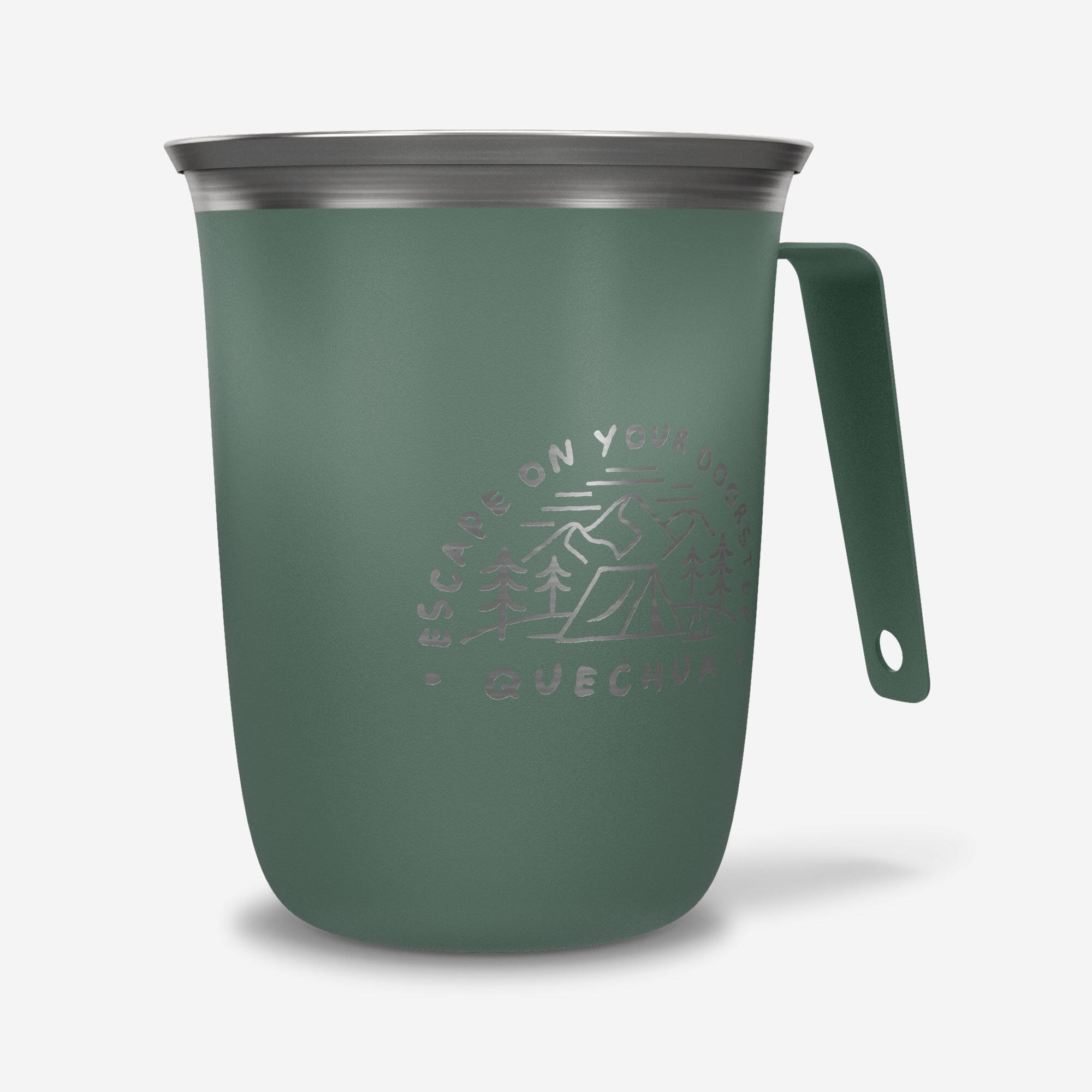 Tasse de camping en inox 0,5 L - QUECHUA