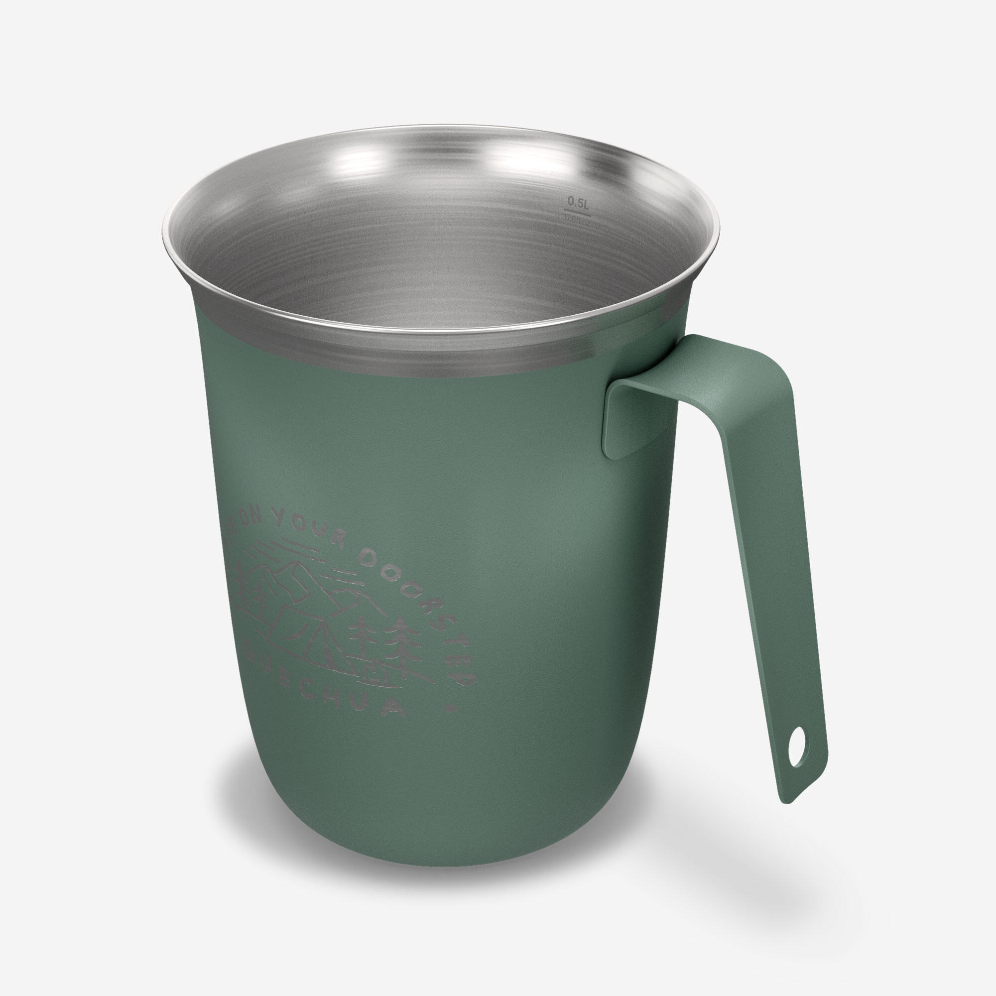 Tasse de camping en inox 0,5 L - QUECHUA