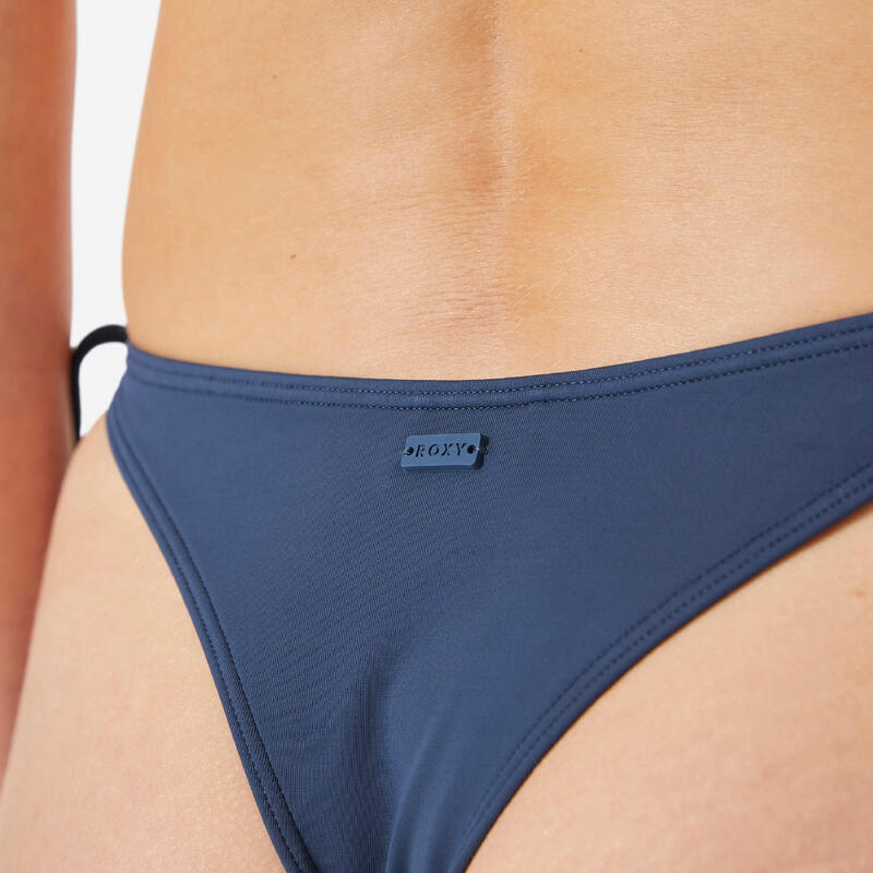 Slip de baie tanga cu legături surf High Leg Bleumarin Damă