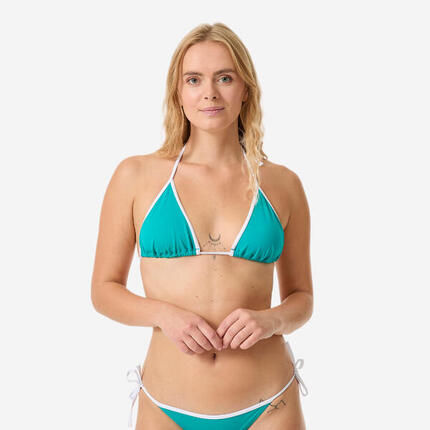 Haut de maillot de bain triangle Femme - Mae foly turquoise