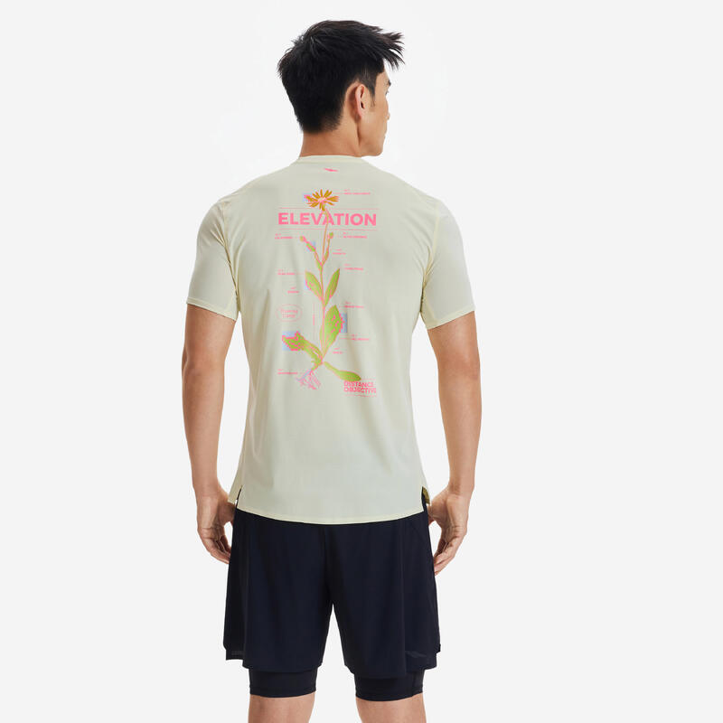 Tricou de alergare pe distanță lungă Kiprun RUN 900 Galben Bărbați
