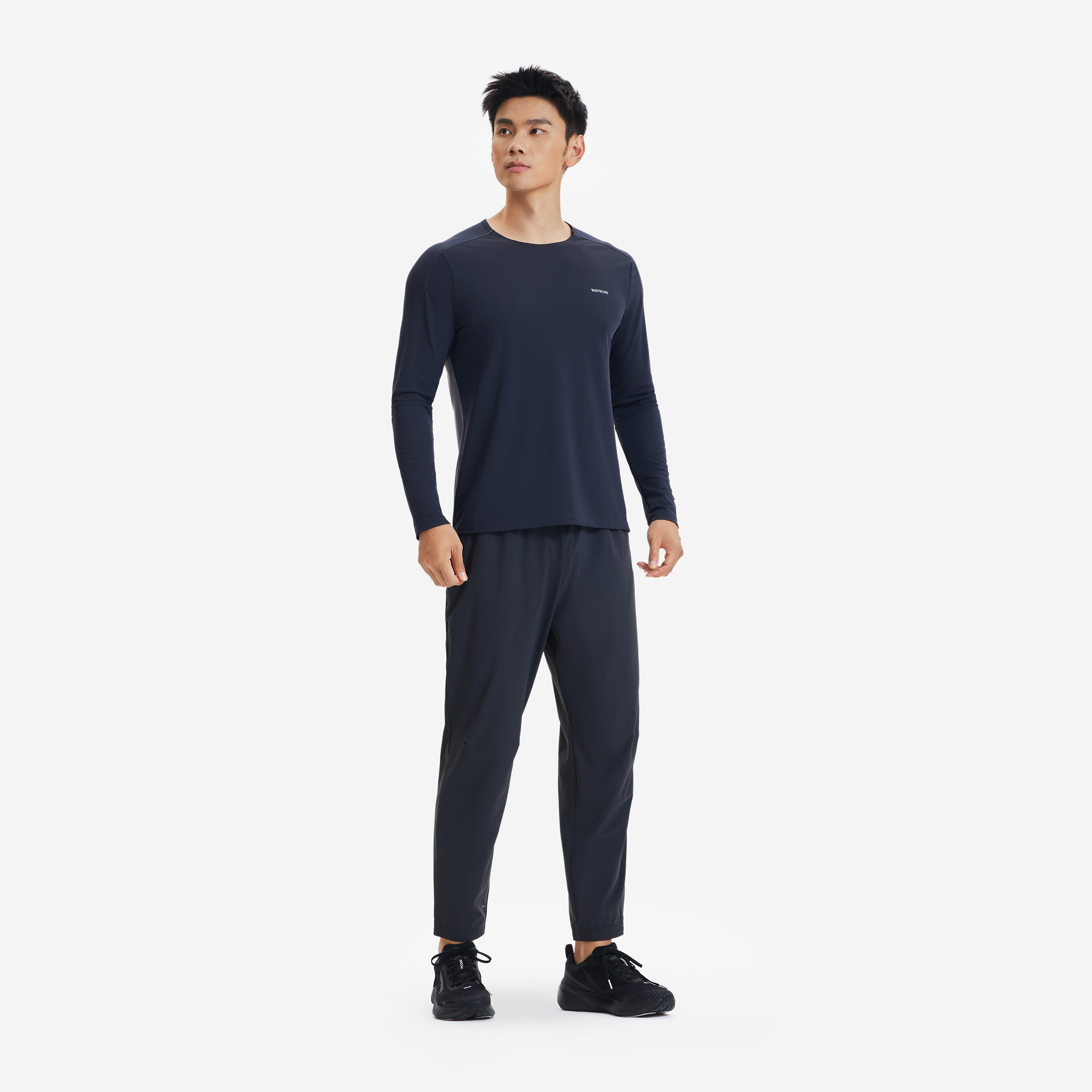 Men's running comfy breathable longsleeve T-shirt - Grey