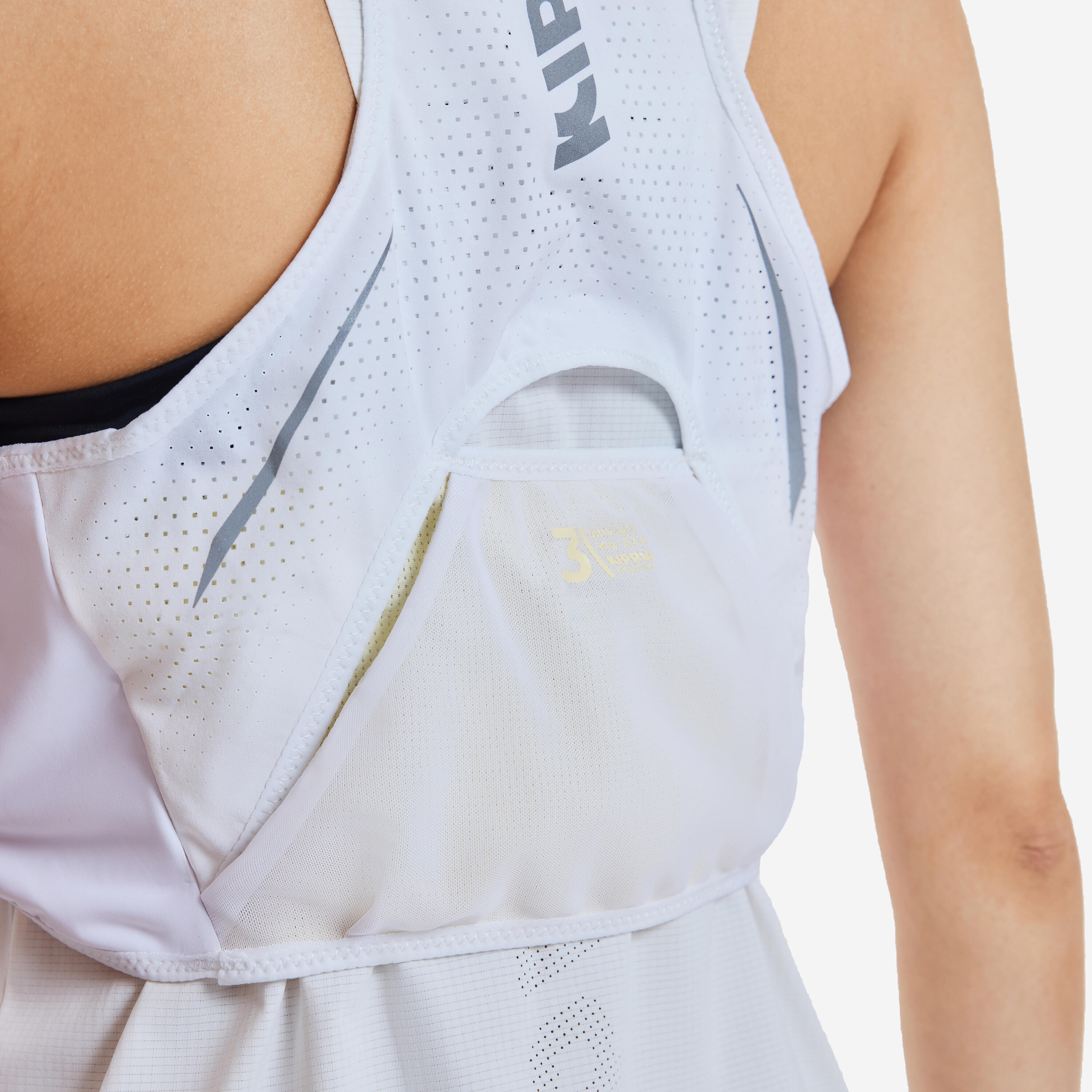 Hydration vest 3L running competition, Kiprun 900 RACE white and yellow