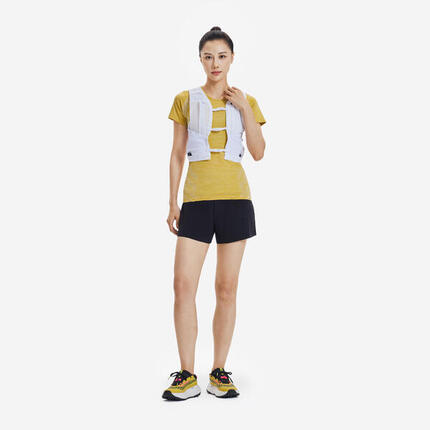 Gilet trail running compétition porte flasques mixte - Kiprun 900 RACE 5L blanc