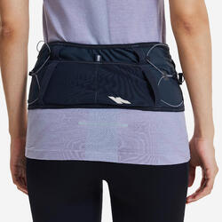 Ceinture hydratation trail running porte bâton, kiprun belt 900 gris et beige