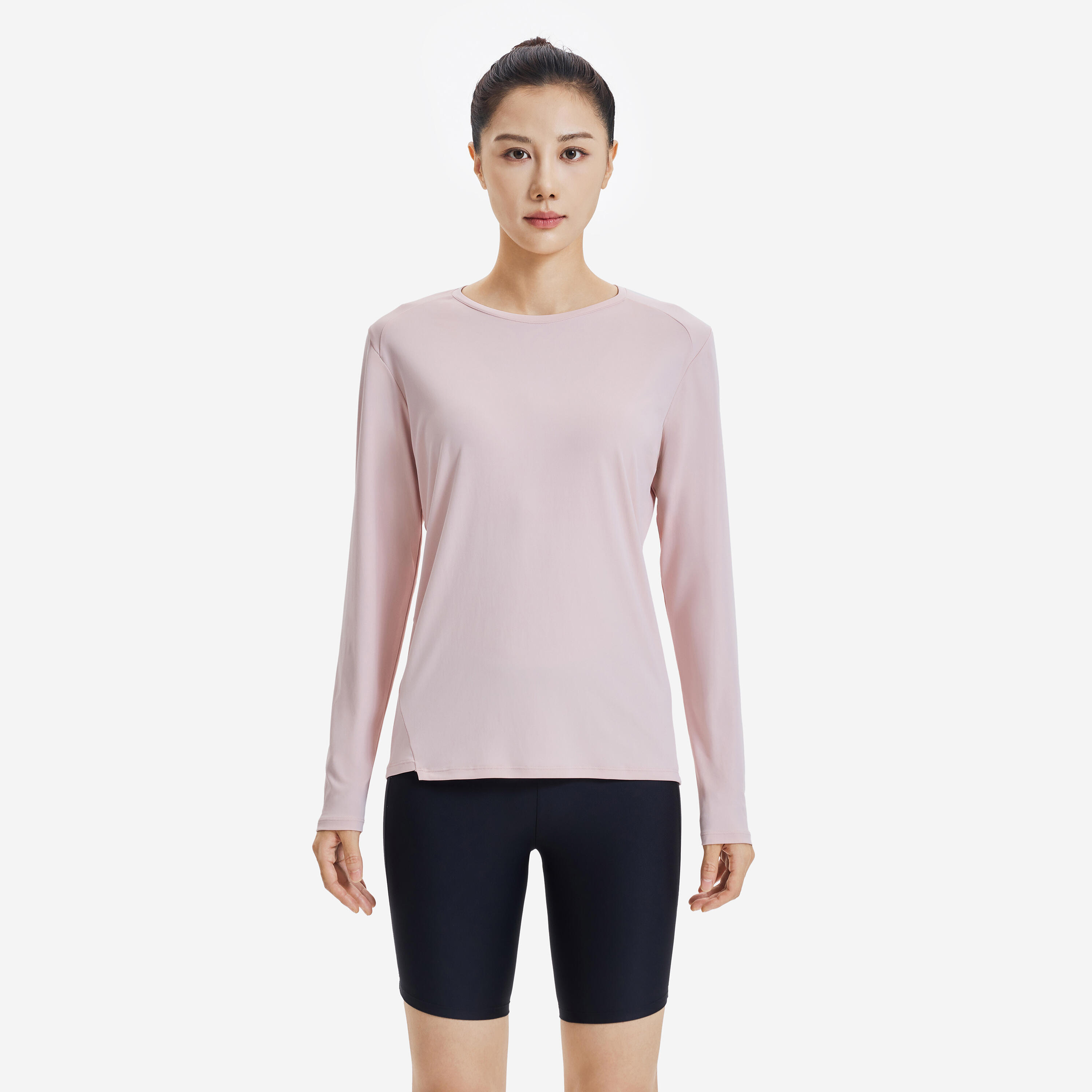 Women's long-sleeved running T-shirt Sun Protect - pink