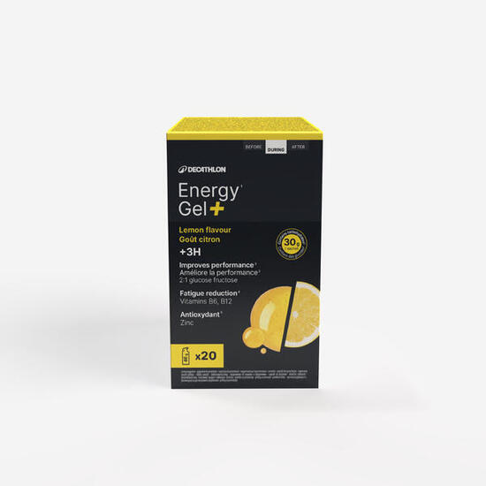 Gel énergétique plus de 3 heures citron, Energy Gel + x20