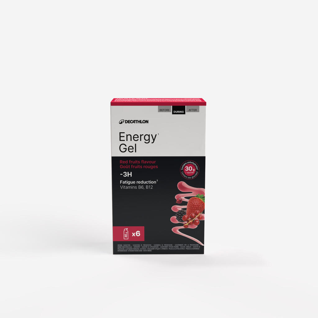 Energy Gel unter 3 Stunden rote Früchte 6 Stück 