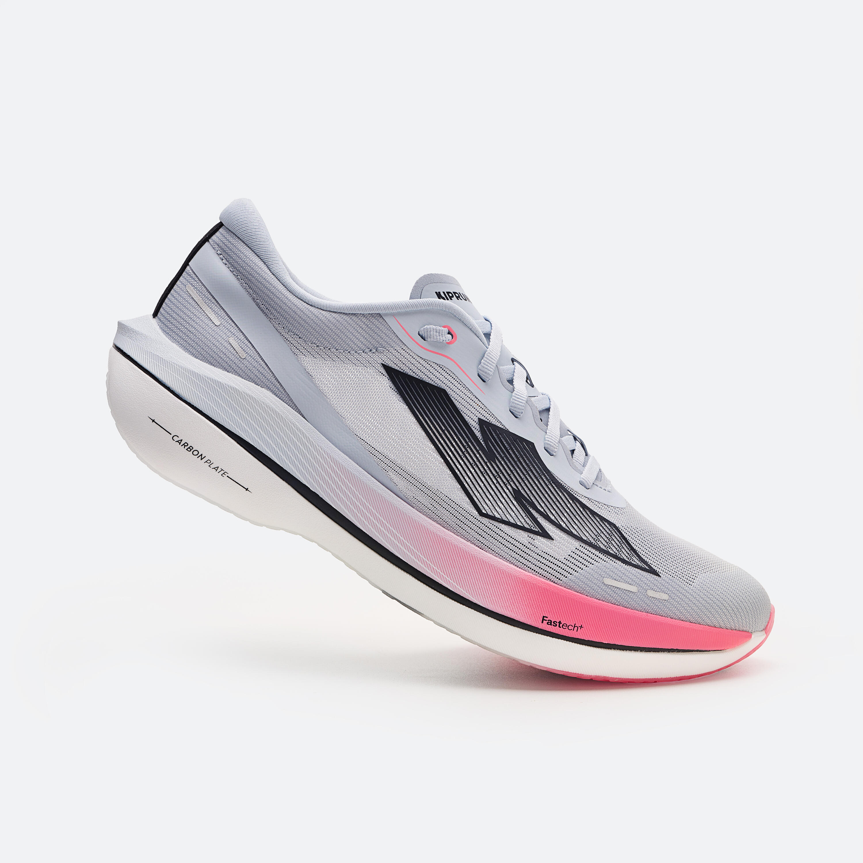 Chaussures de running carbone homme, Kiprun Kipstorm Challenger bleu et rose