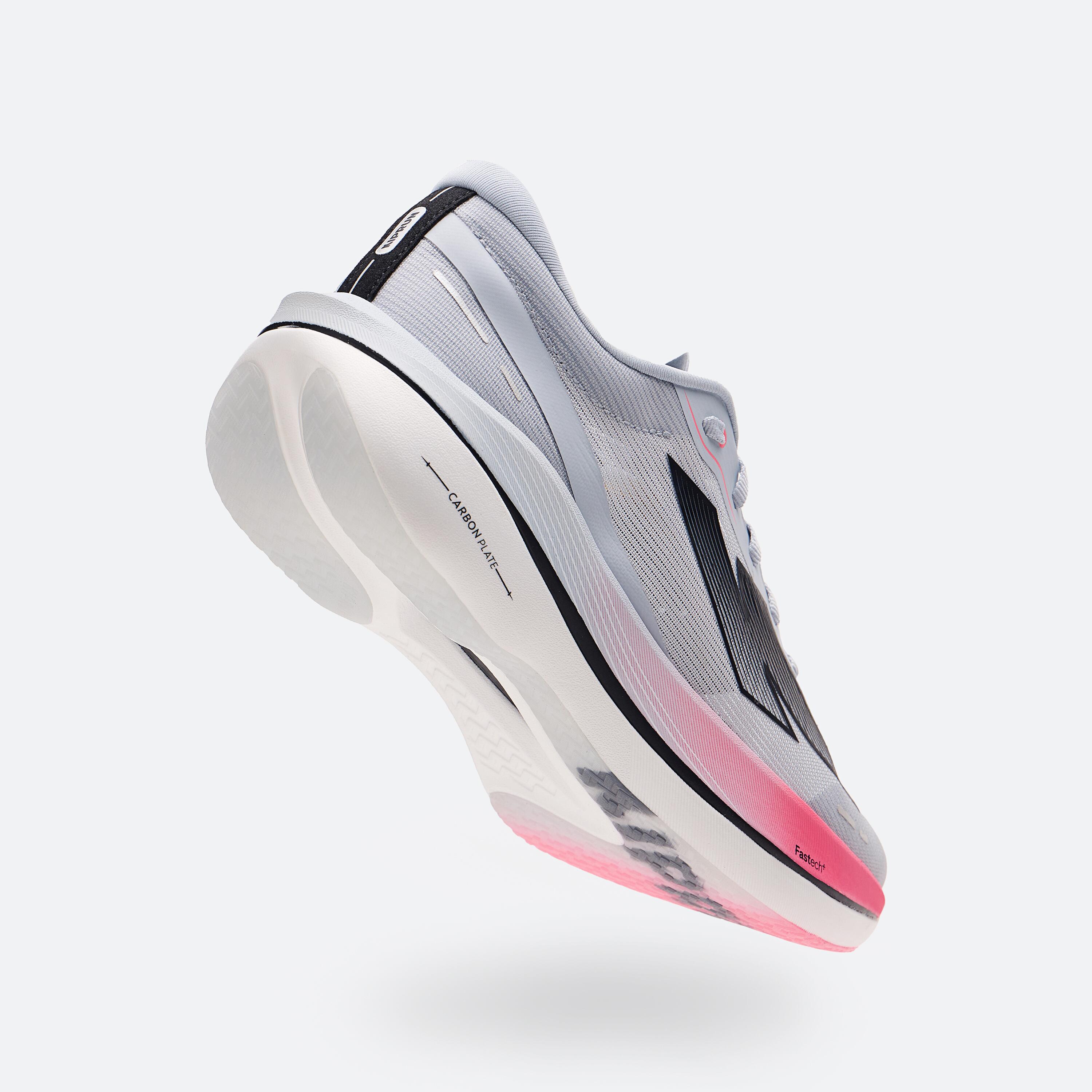 Zapatillas running placa carbono Kiprun Kipstorm Challenger Hombre - gris rosa 11/16