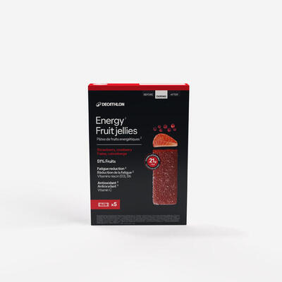 Fruit jelly voor extra energie aardbei cranberries acerola 5x25gram