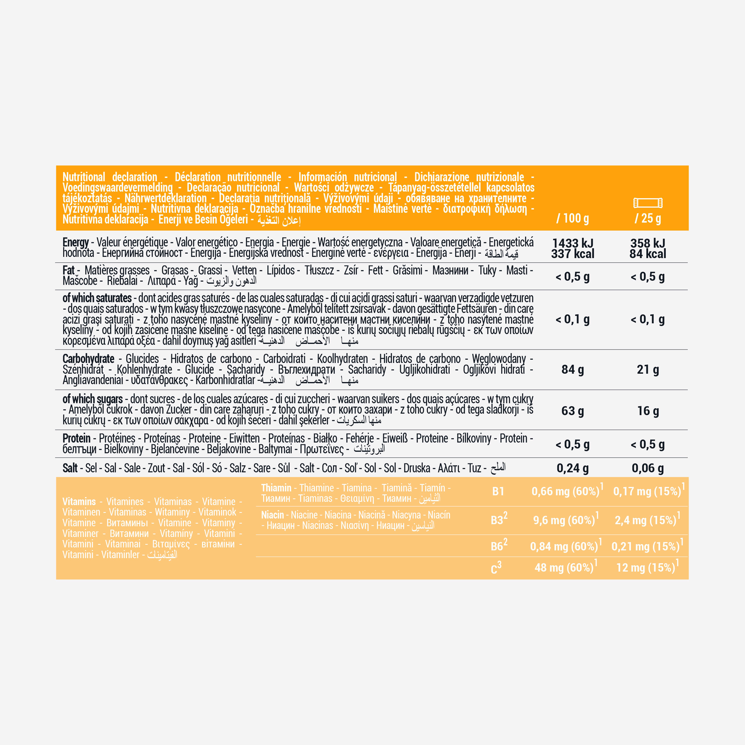 Pasta de frutas energética ecosize cítricos 12X25 g 2/8