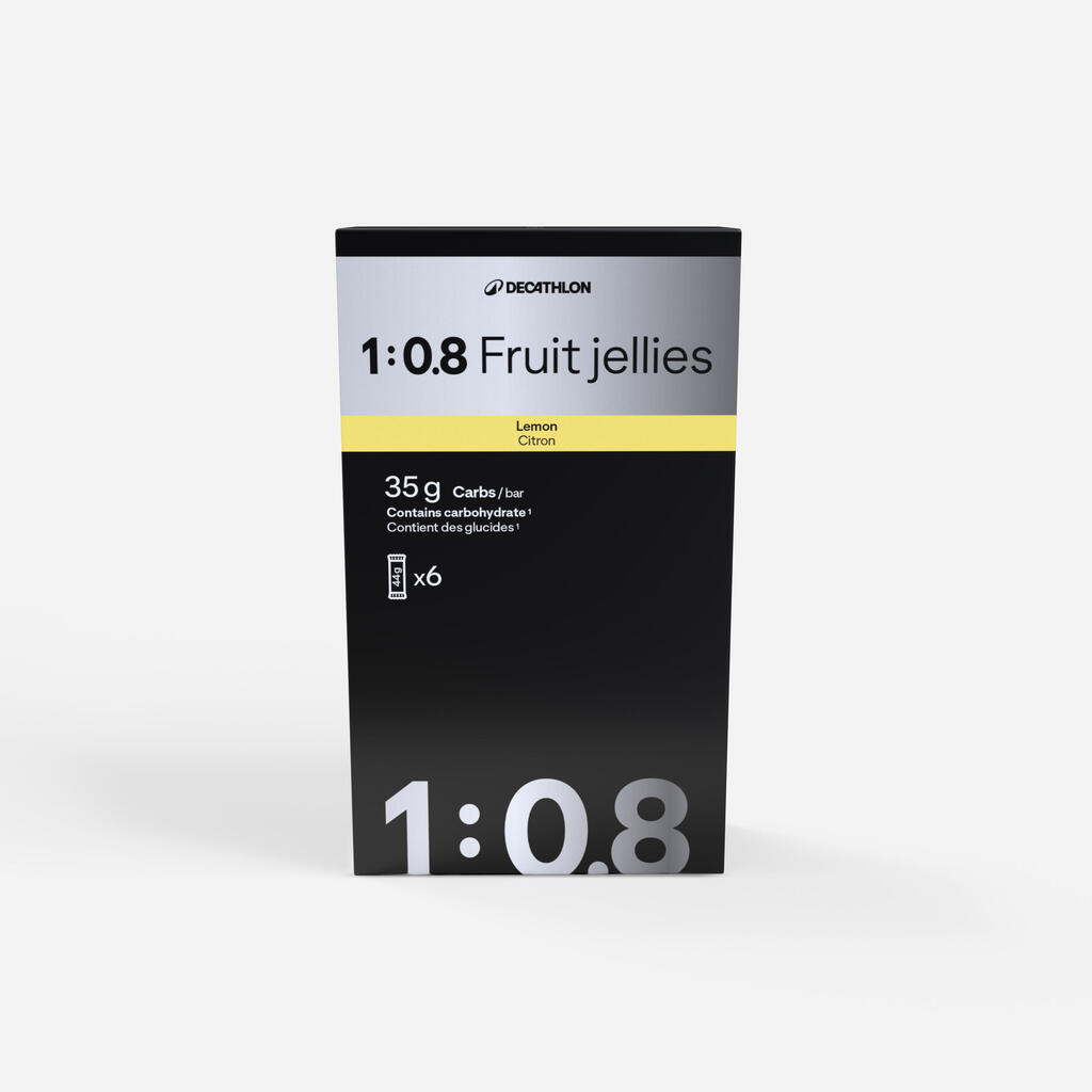 Fruchtgelee Riegel 1:08 Zitrone 6 Stück Co-Produktion Decathlon CMA CGM 