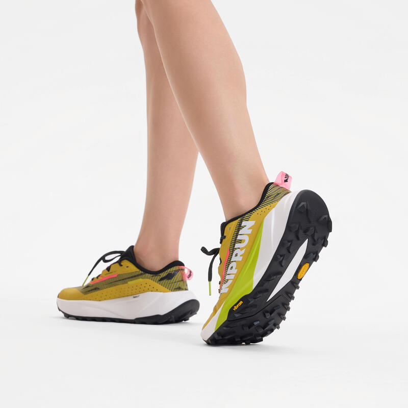 Încălțăminte de alergare trail KIPRUN KIPSUMMIT MAX Galben Damă