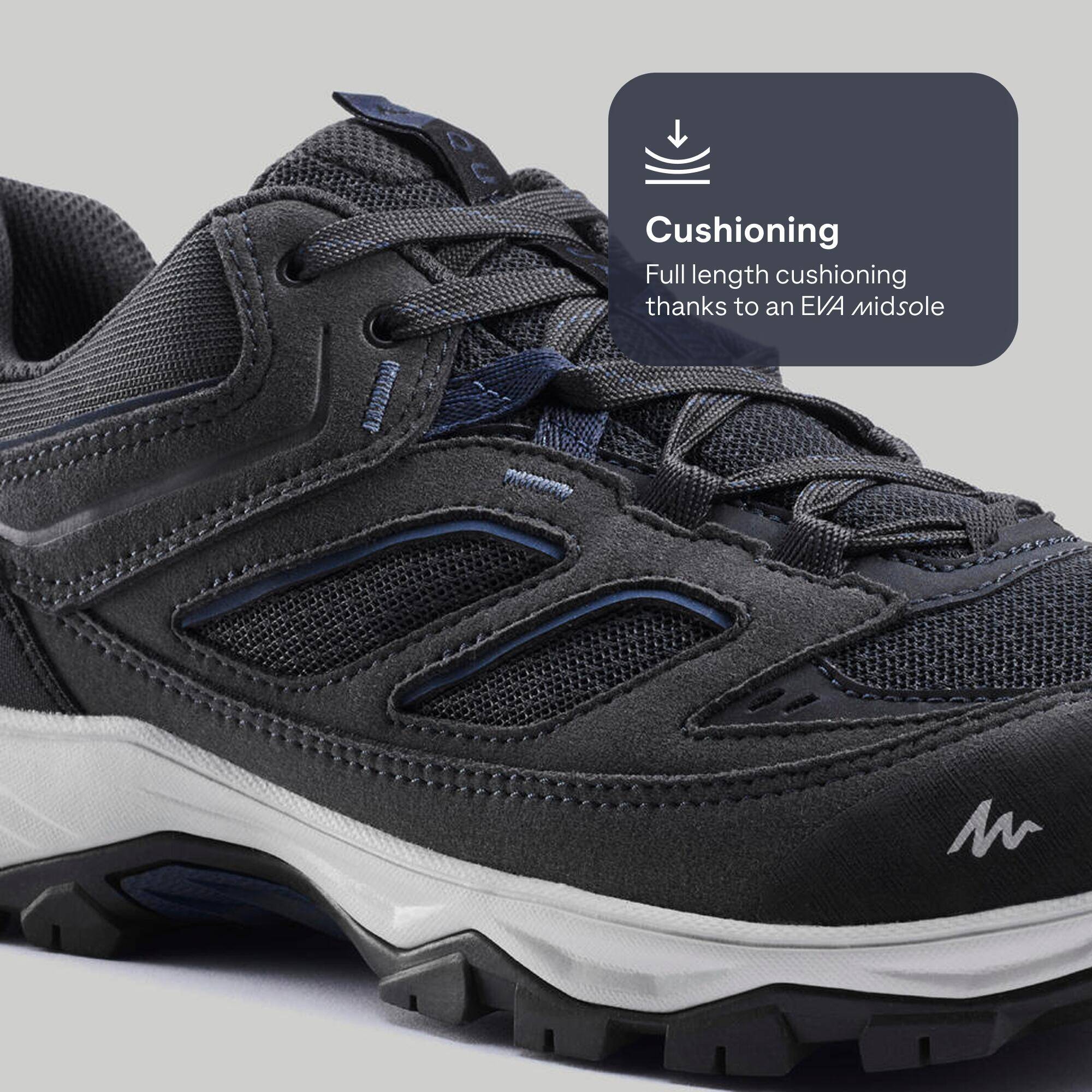 Men's mountain hiking shoes MH100 Grey -  2