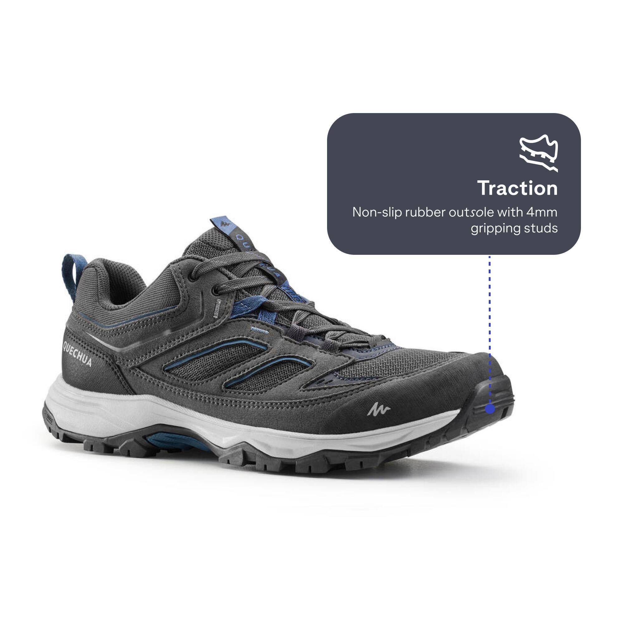 Men's mountain hiking shoes MH100 Grey -  4