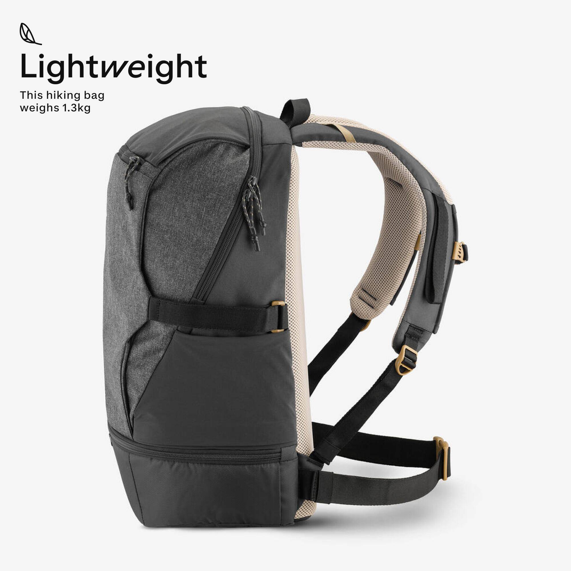 Arpenaz 500 30L insulated hiking backpack - Ice grey -  3