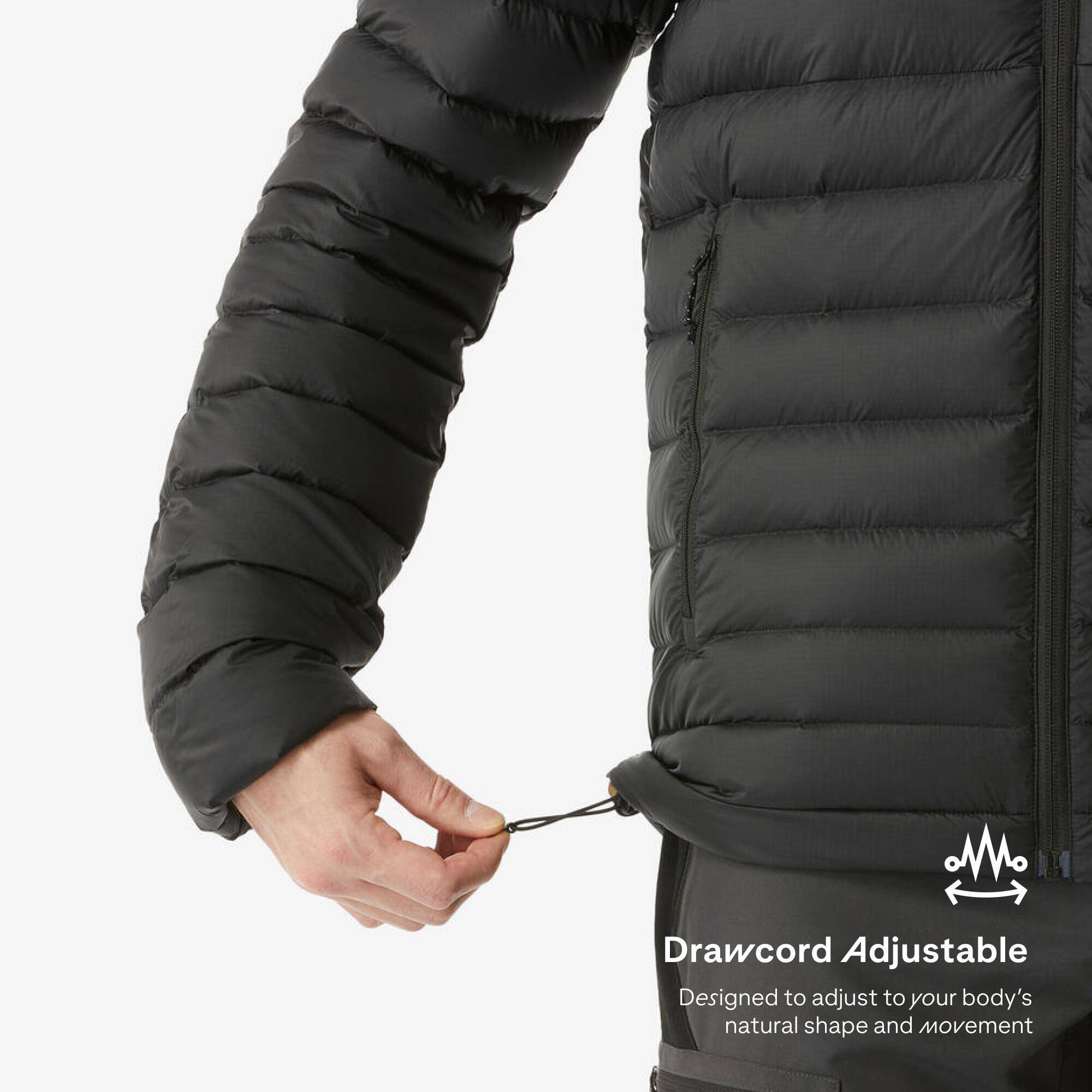Men Lightweight Packable Down Jacket - MT500 -10°C Black -  5